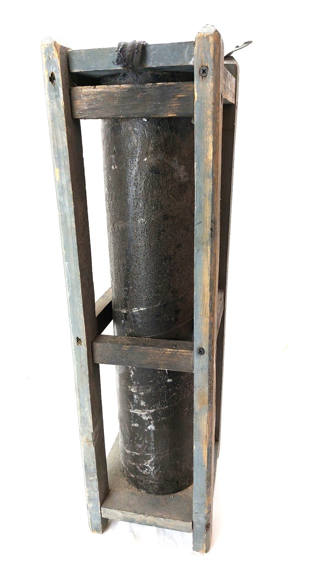 German, WW2, Waffen-SS SS-Flak-Abt Marked Ammunition Transport Tube & Wooden Transit Crate (7)