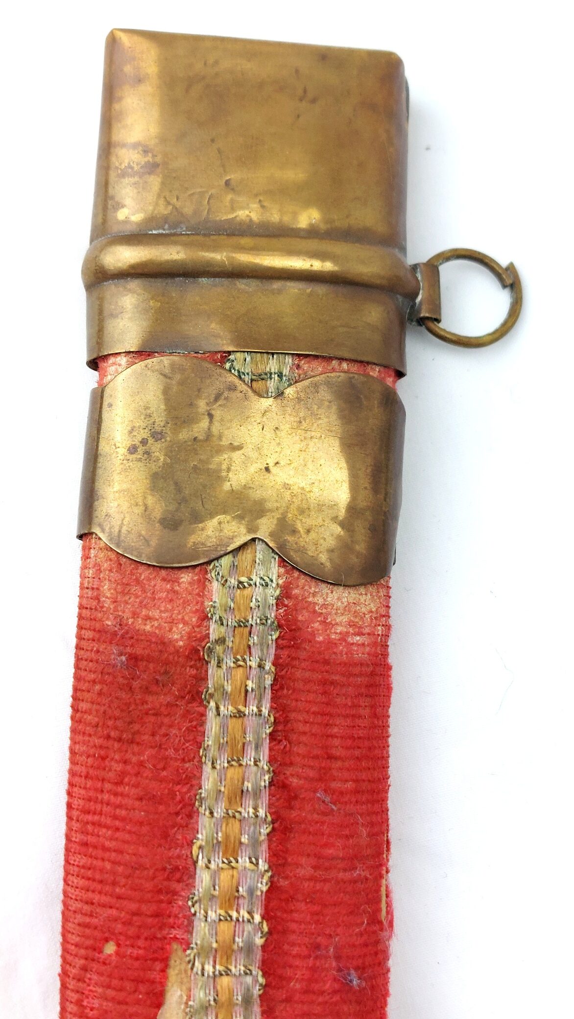 India, Late 20th Century, Ceremonial Talwar Dagger with Camel Head Hilt and Velvet Covered Scabbard (19)