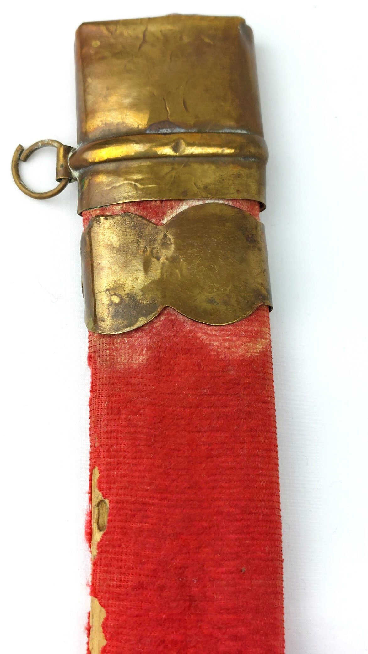 India, Late 20th Century, Ceremonial Talwar Dagger with Camel Head Hilt and Velvet Covered Scabbard (24)