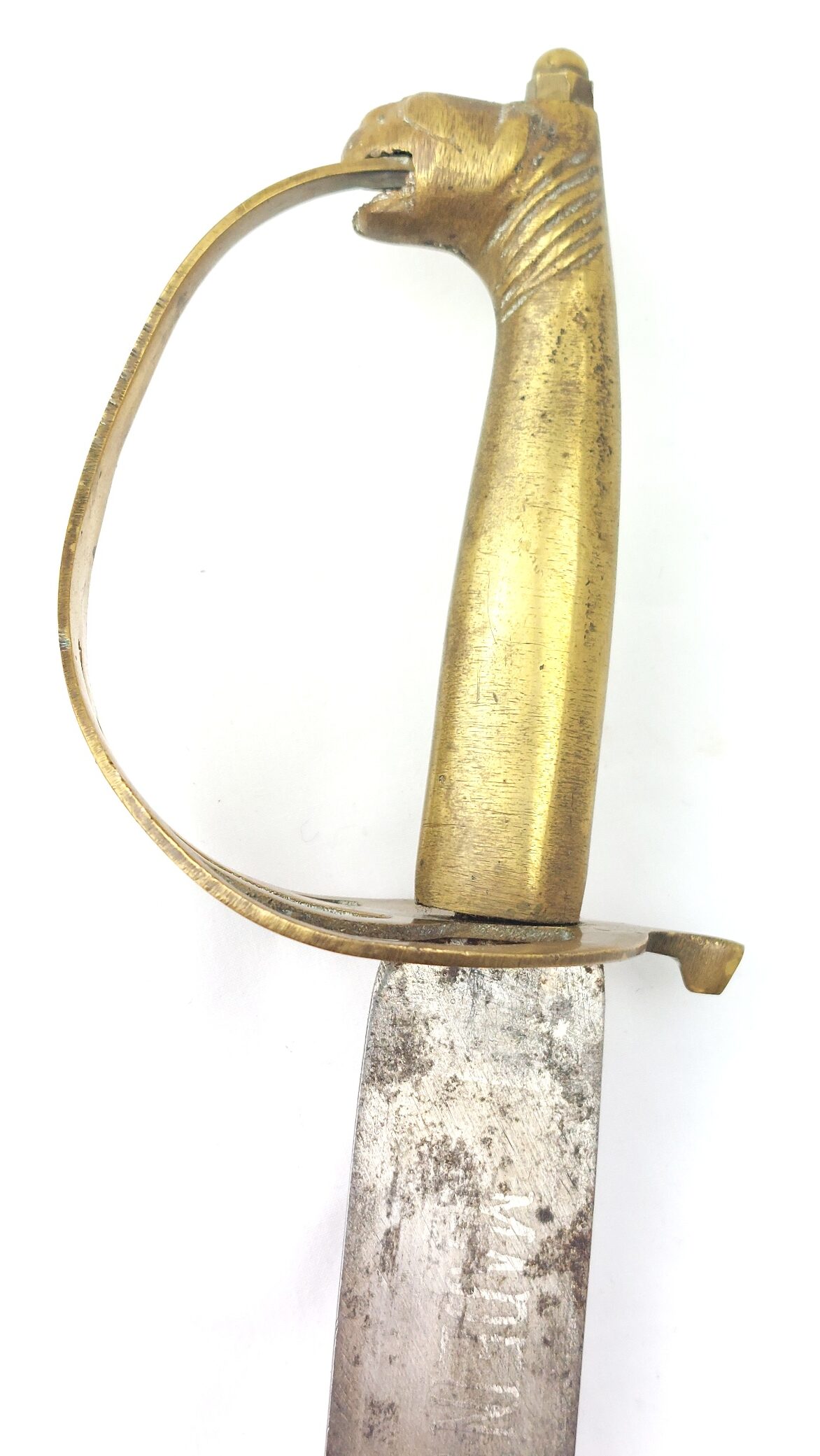 India, Late 20th Century, Ceremonial Talwar Dagger with Camel Head Hilt and Velvet Covered Scabbard (5)