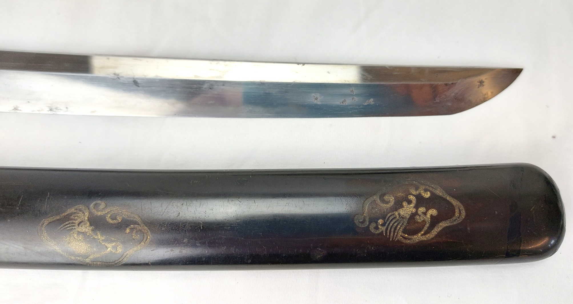 Japanese, Edo Period Wakizashi (Incomplete) with Decorated Koshirae, Stingray Skin Tsuka and Lacqu (6)