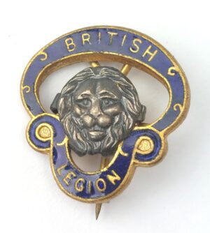 British, Mid-20th Century, British Legion Enamel Membership Lapel Badge – Numbered P/O/65774 – J.R. Gaunt London