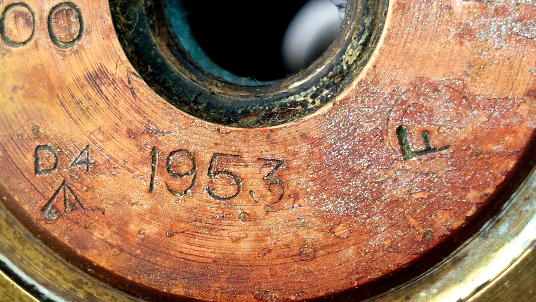 British, 1953, 40mm Bofors L70 Mk I Brass Cartridge Case, Royal Laboratory RL (8)