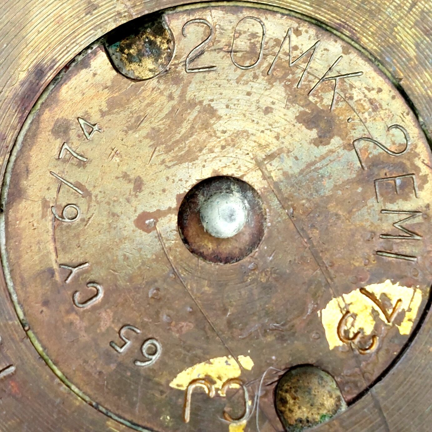 British, Dated 1975, QF 3-Pounder Blank Cartridge Case, RLB (Royal Laboratory Birtley) (6)
