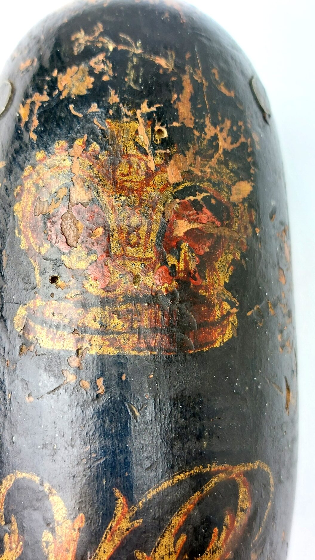 British, Victorian Era, Police or Naval Press Gang Type Weighted Wooden Kosh Cosh, Queen Victoria “VR” Crowned Cipher, Initialled “SJ” (7)