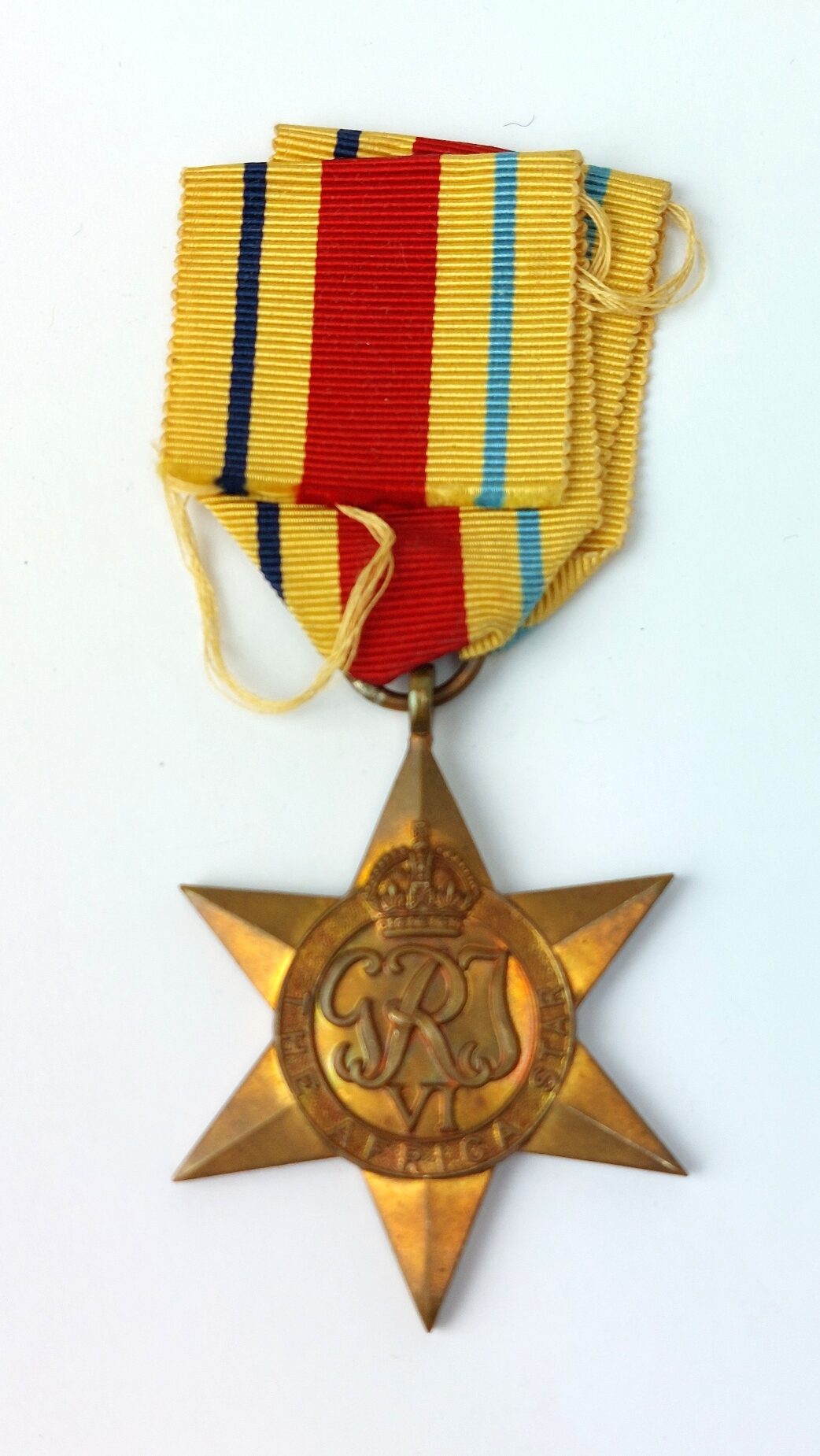 British, WWII, Africa Star Medal – George VI Campaign Star, Original Ribbon (1)