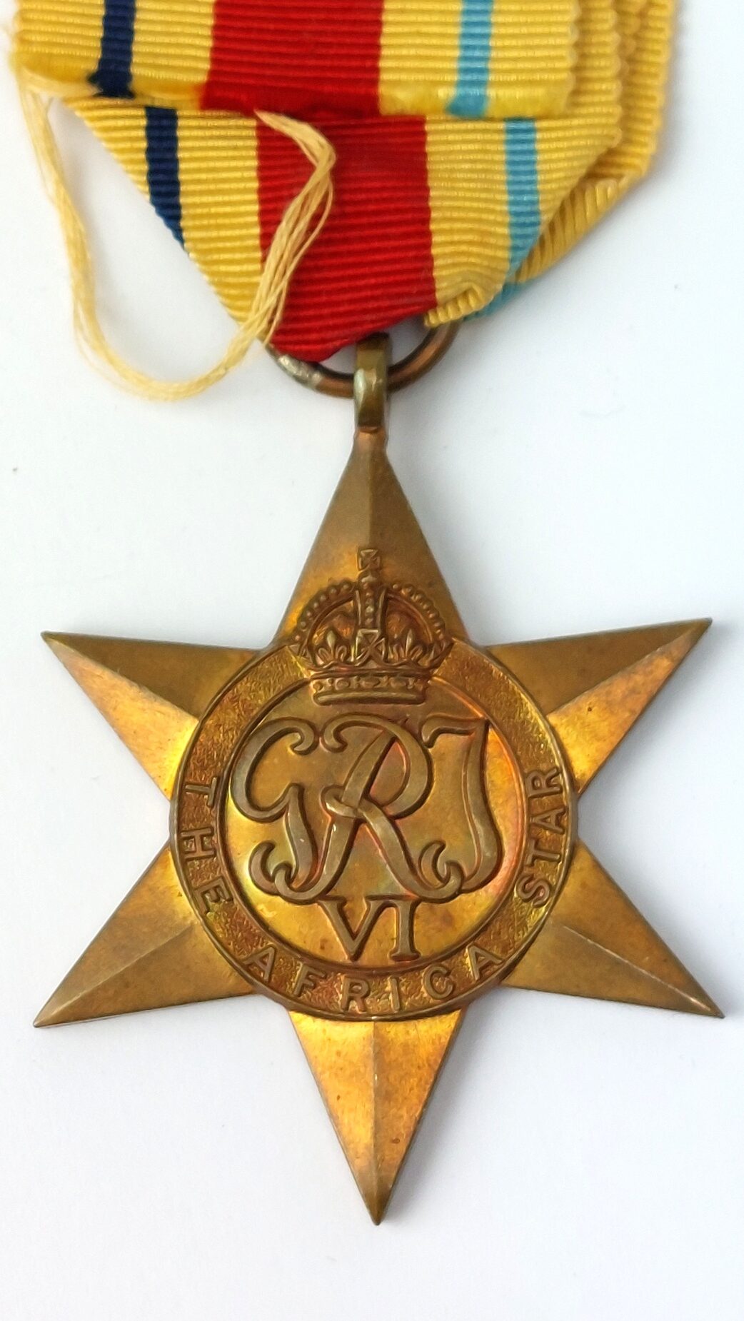 British, WWII, Africa Star Medal – George VI Campaign Star, Original Ribbon (2)