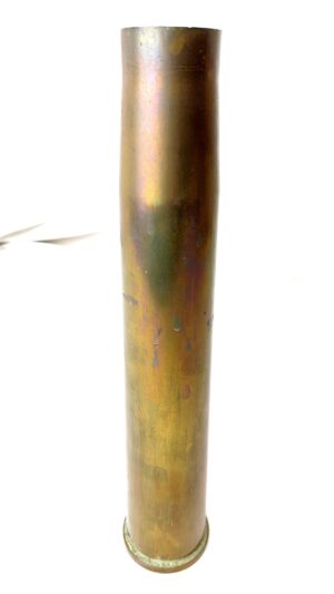 British, World War II - 1942 Dated, 40mm Bofors Mark II Anti-Aircraft Gun Brass Cartridge Case – AG/C