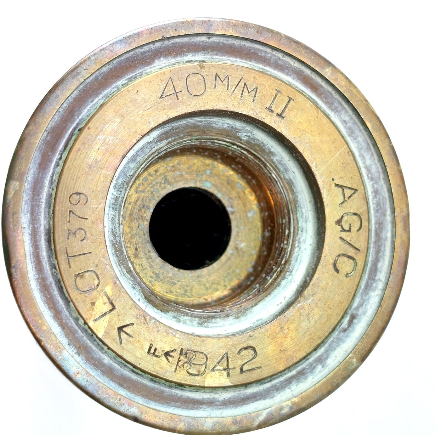 British, World War II - 1942 Dated, 40mm Bofors Mark II Anti-Aircraft Gun Brass Cartridge Case – AGC (5)