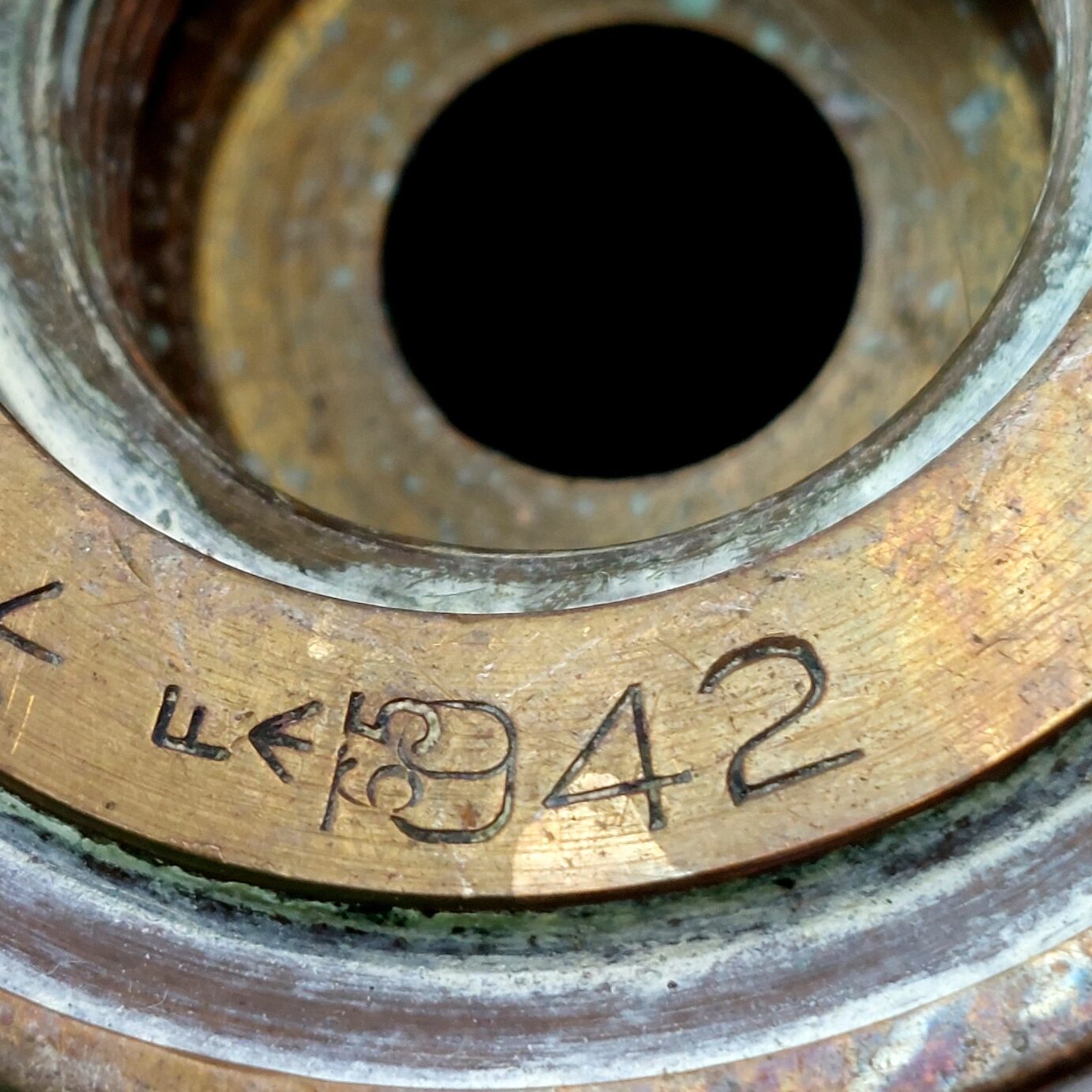 British, World War II - 1942 Dated, 40mm Bofors Mark II Anti-Aircraft Gun Brass Cartridge Case – AGC (7)