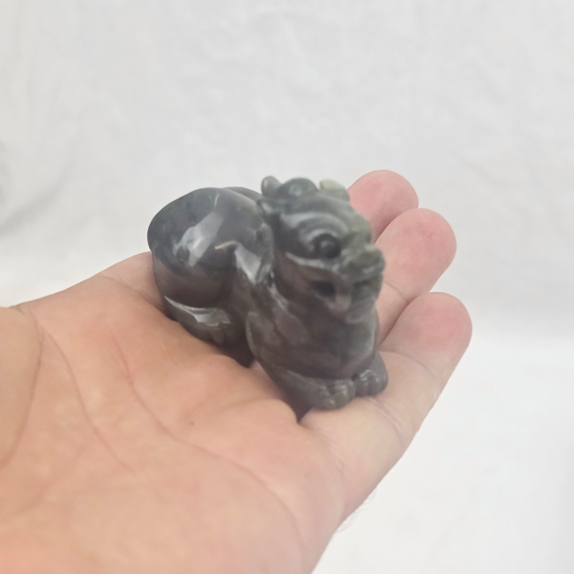 Chinese Nephrite Jade Carving Of A Mythical Pei-Yao #3 (6)