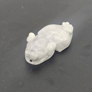 Chinese Qing Dynasty Carved Jadeite Foo Dog Pendant Amulet, 19th Century