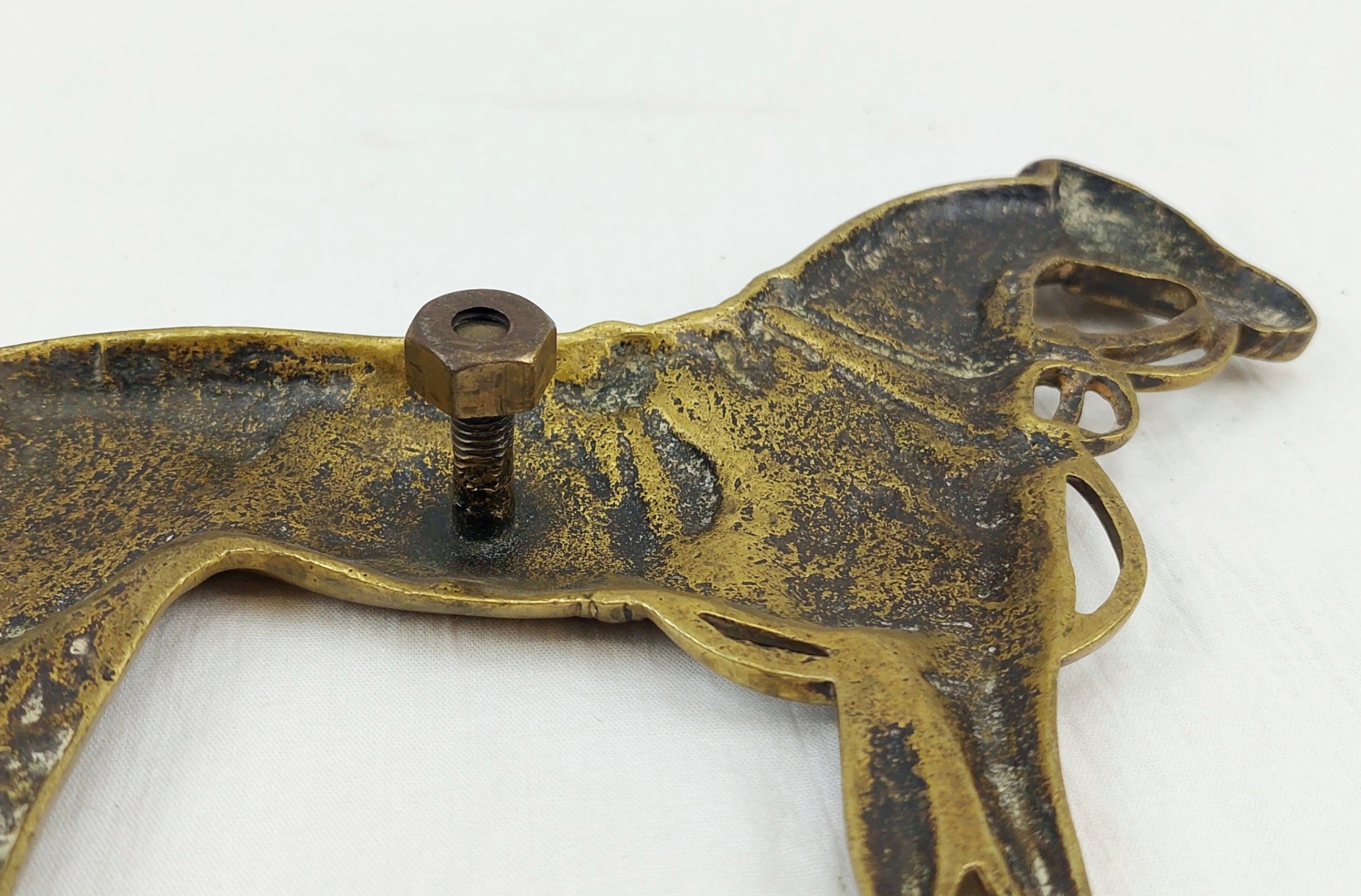 Early 20th Century Brass Horse (3)