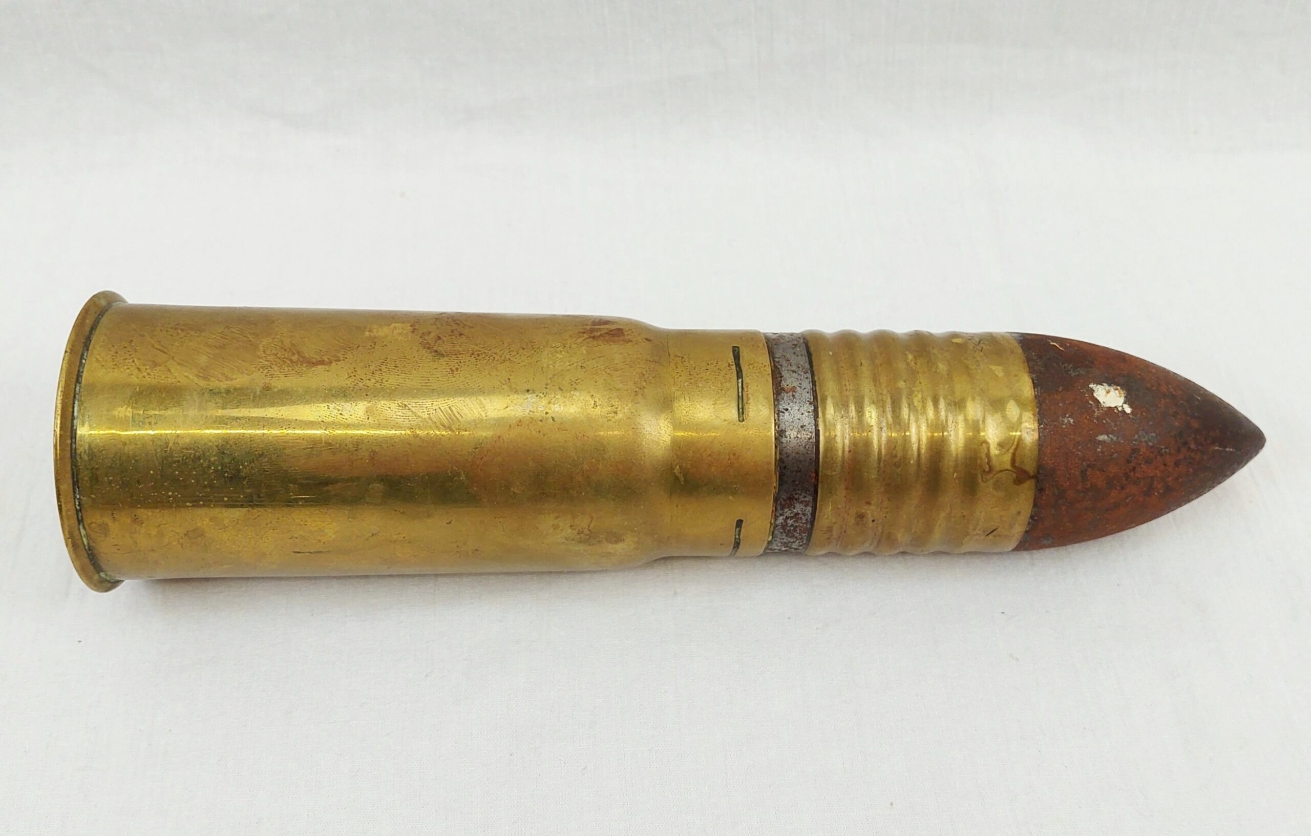 Inert Early 20th Century Japanese 47mm Hotchkiss Cannon Round 2 3
