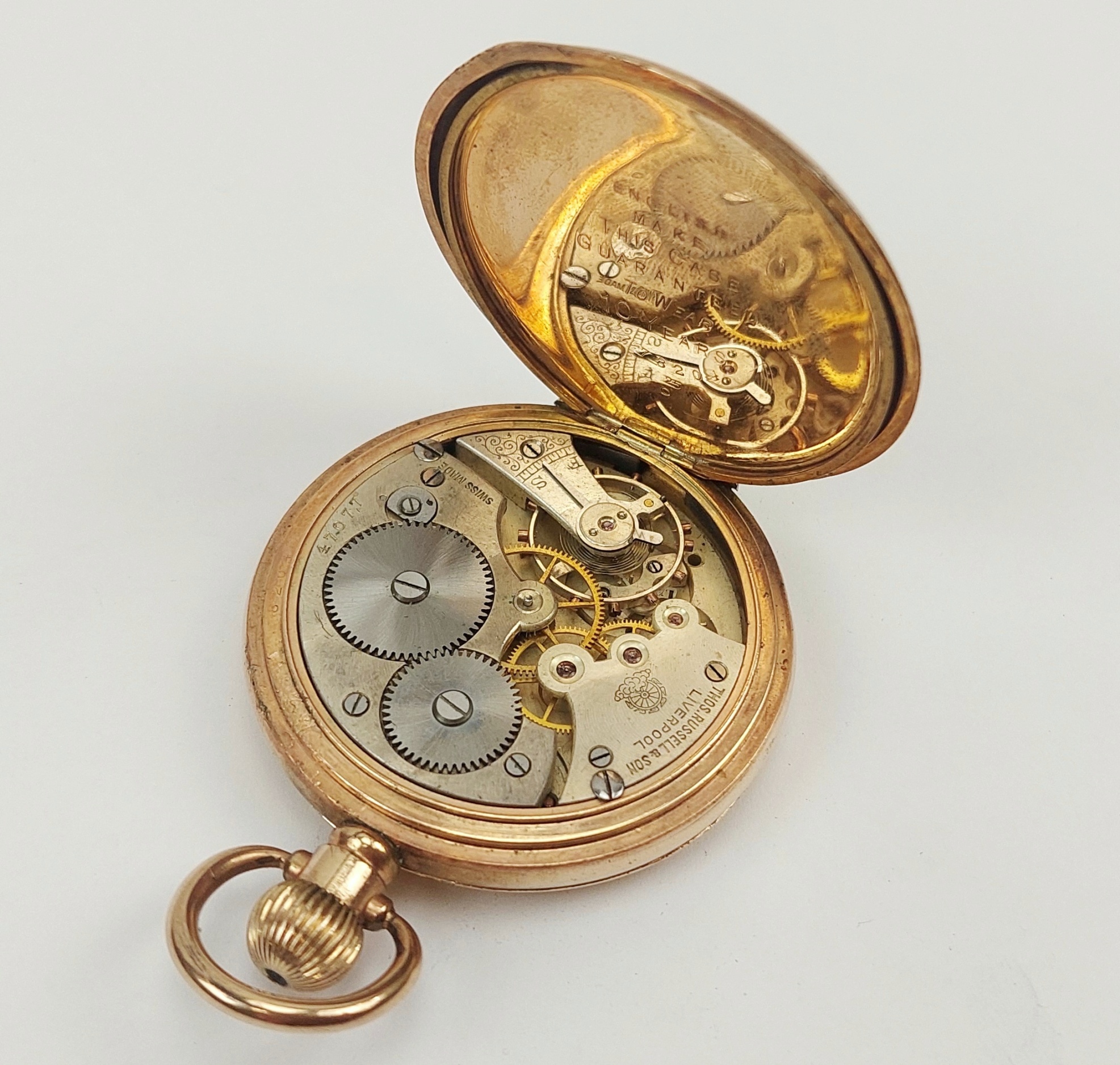 JA_5982242437 - c1900 Gold Filled Full Hunter Pocket Watch by Thomas Russell & Son (15)