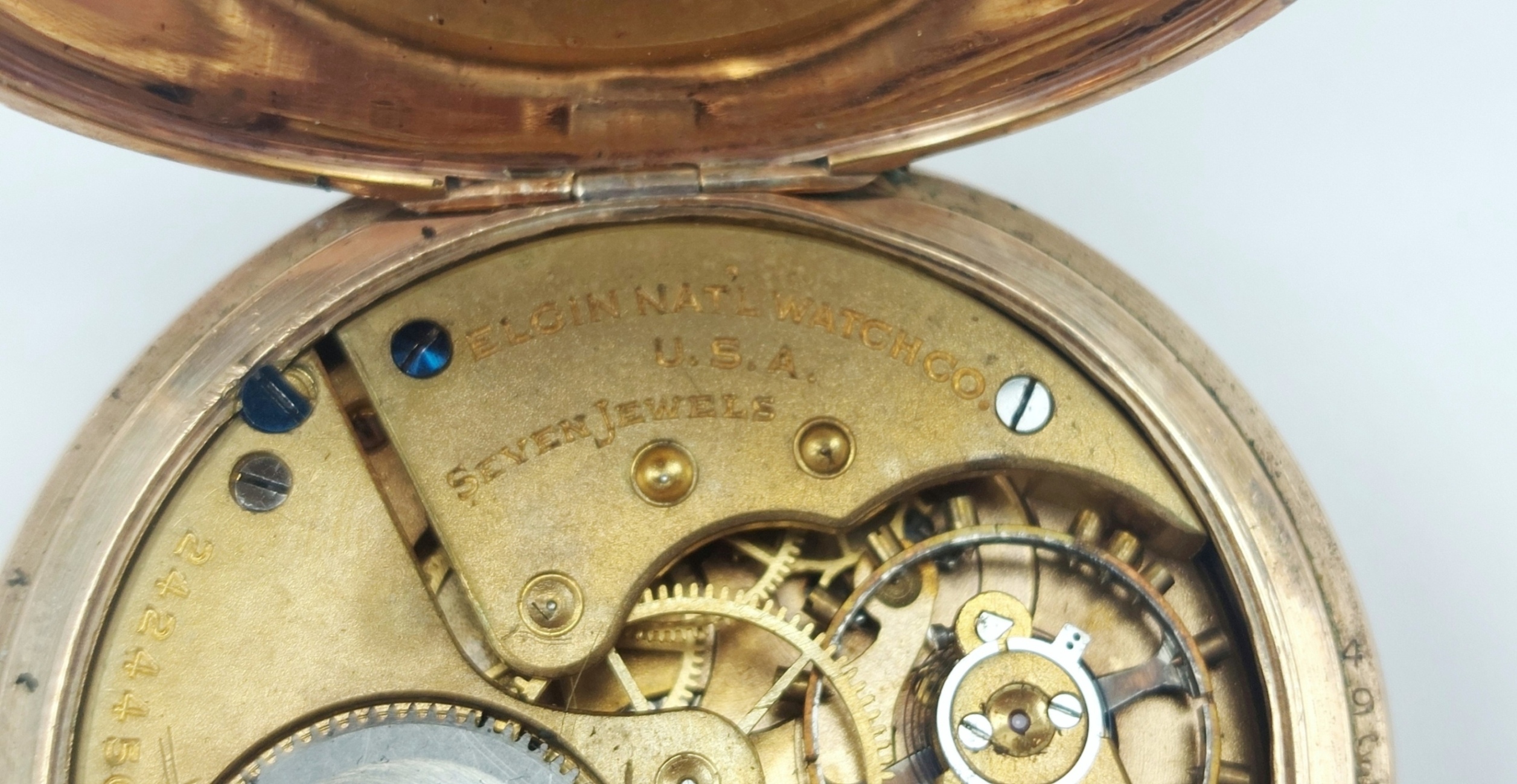 JA_6477242326 - c1920 Rolled Gold Top Wind Open Face Pocket Watch by Elgin (15)