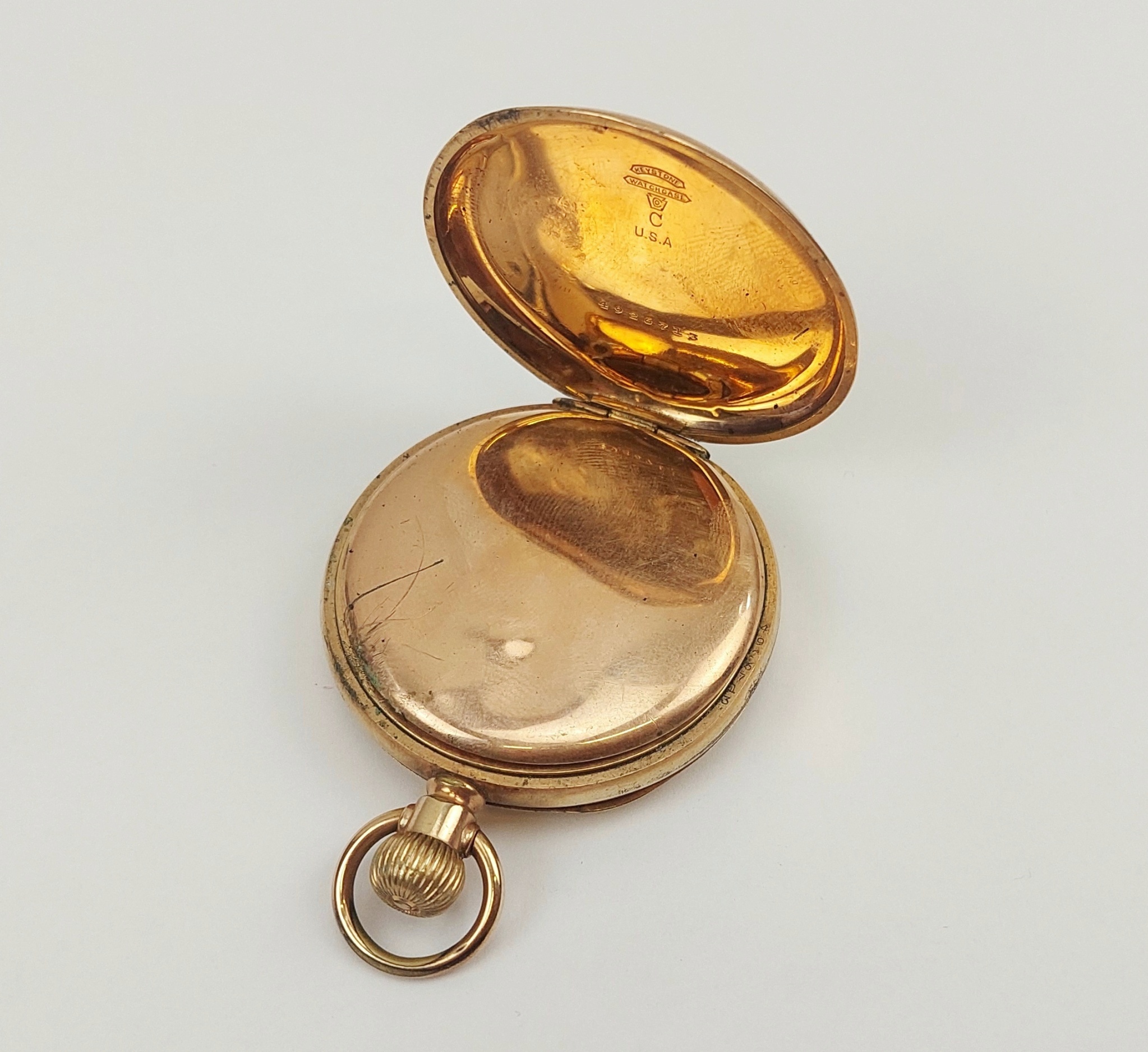 JA_6477242326 - c1920 Rolled Gold Top Wind Open Face Pocket Watch by Elgin (8)
