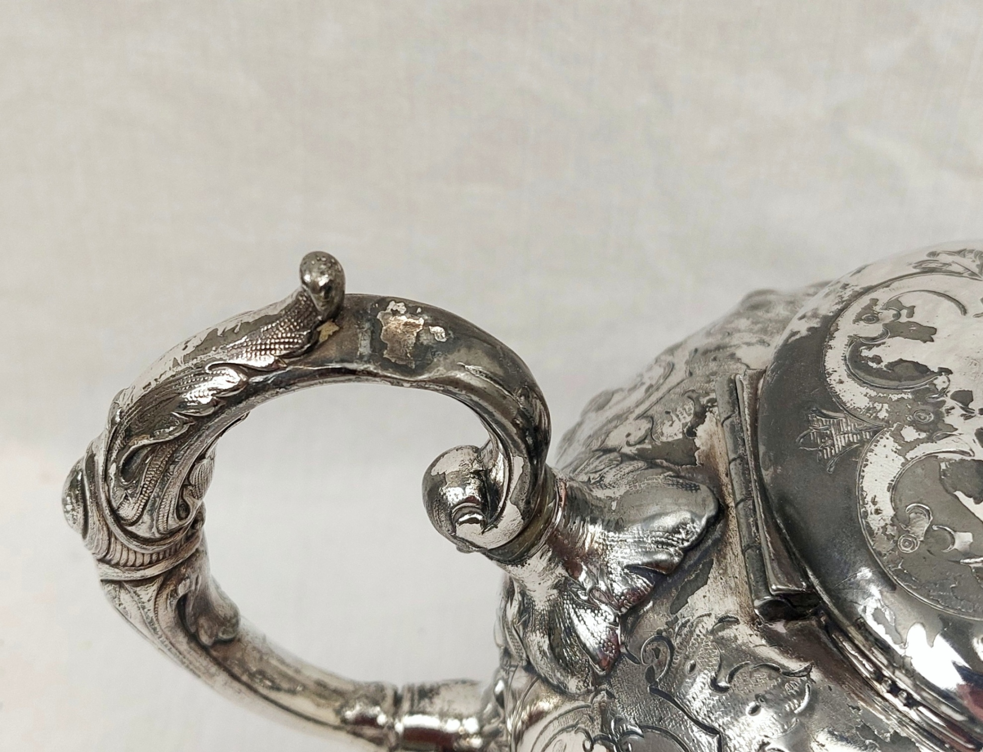JA_7245243533 - Victorian Silver Plated Teapot by Skinner & Co (4)