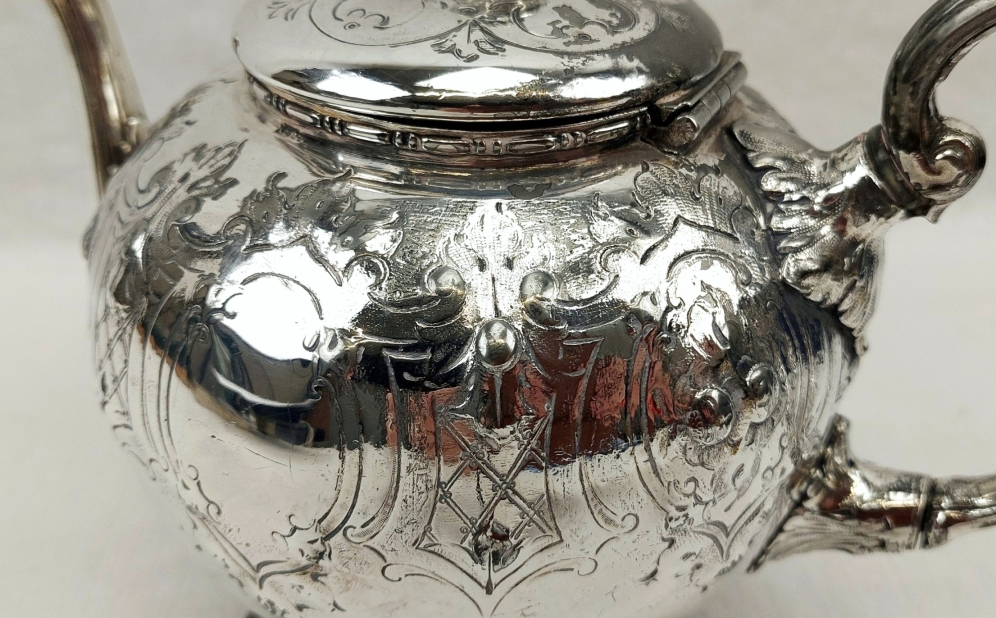 JA_7245243533 - Victorian Silver Plated Teapot by Skinner & Co (9)