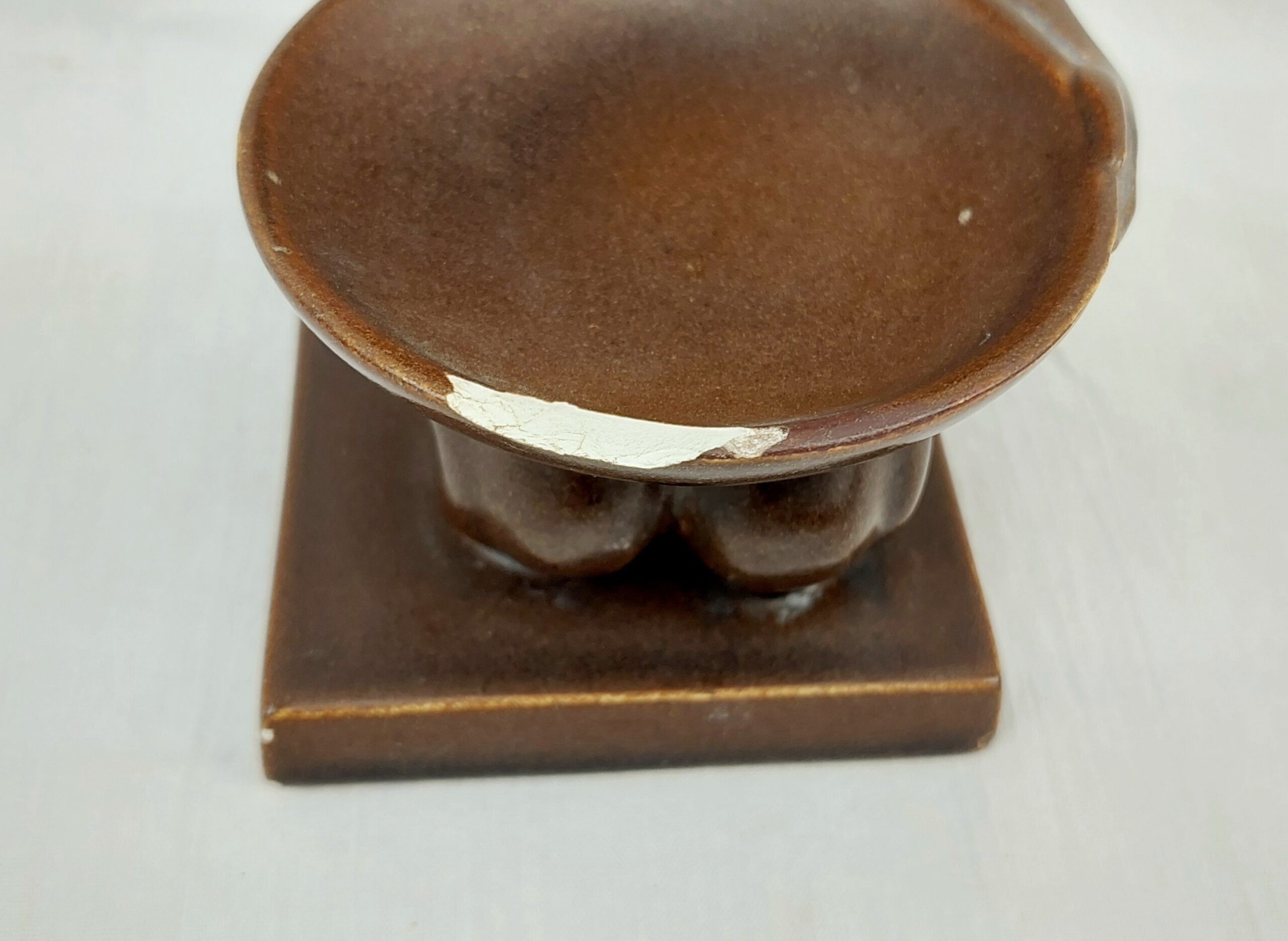 Plaster Art Deco Richards Tiles Advertising Lady Ashtray 4
