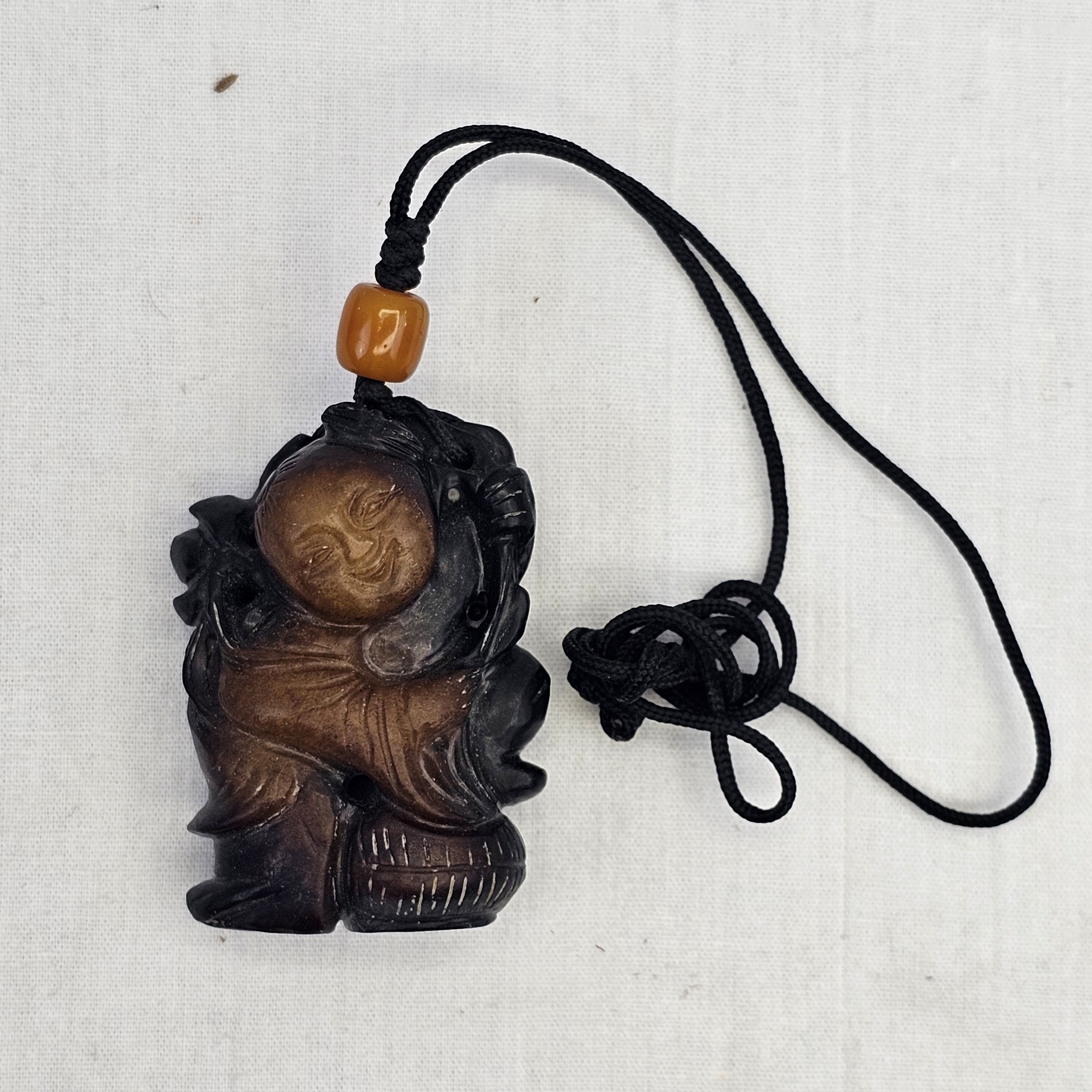 Qing Period Nephrite Jade Little Boy & Lotus Twig Carving (1)