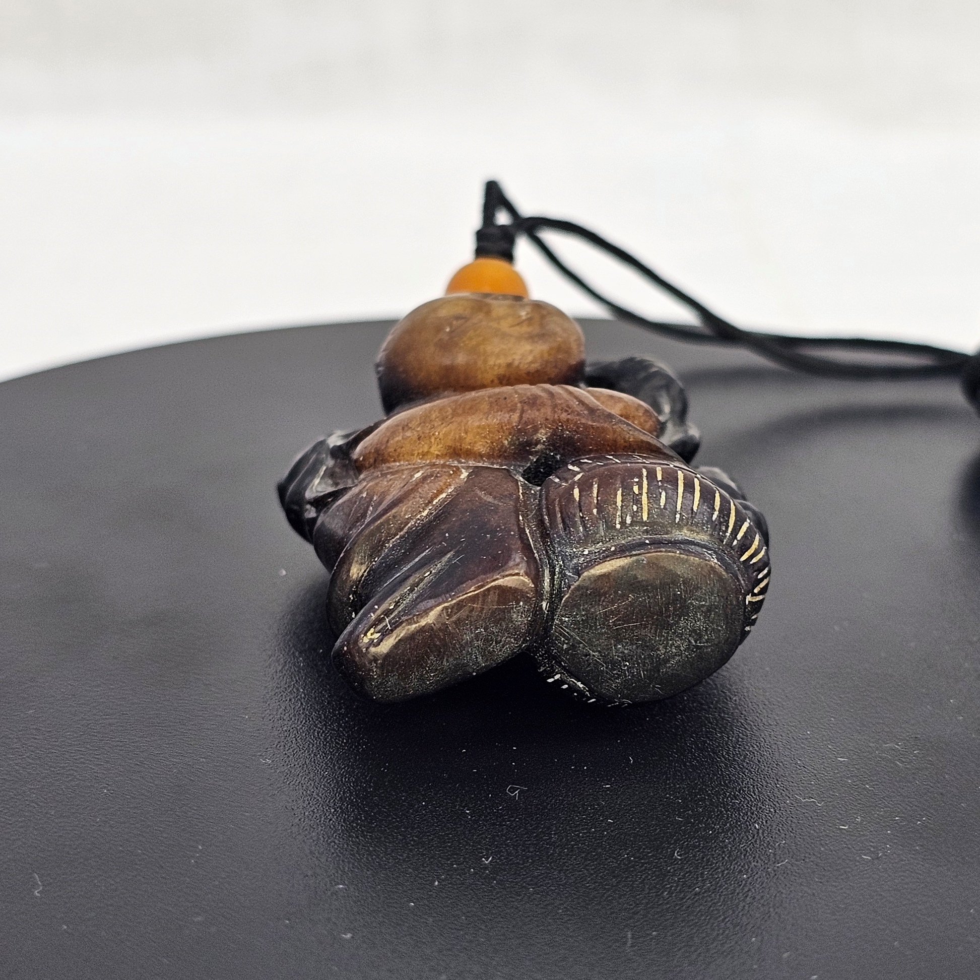 Qing Period Nephrite Jade Little Boy & Lotus Twig Carving (10)