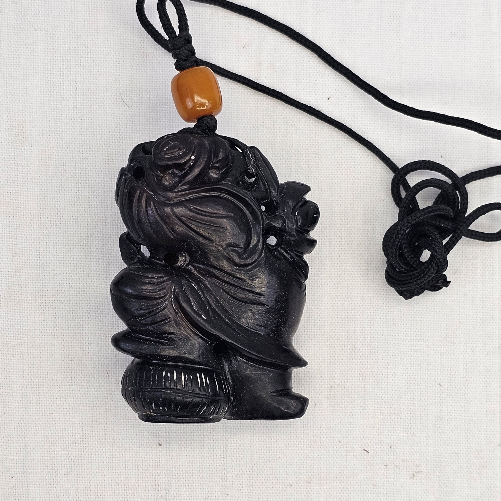 Qing Period Nephrite Jade Little Boy & Lotus Twig Carving (2)