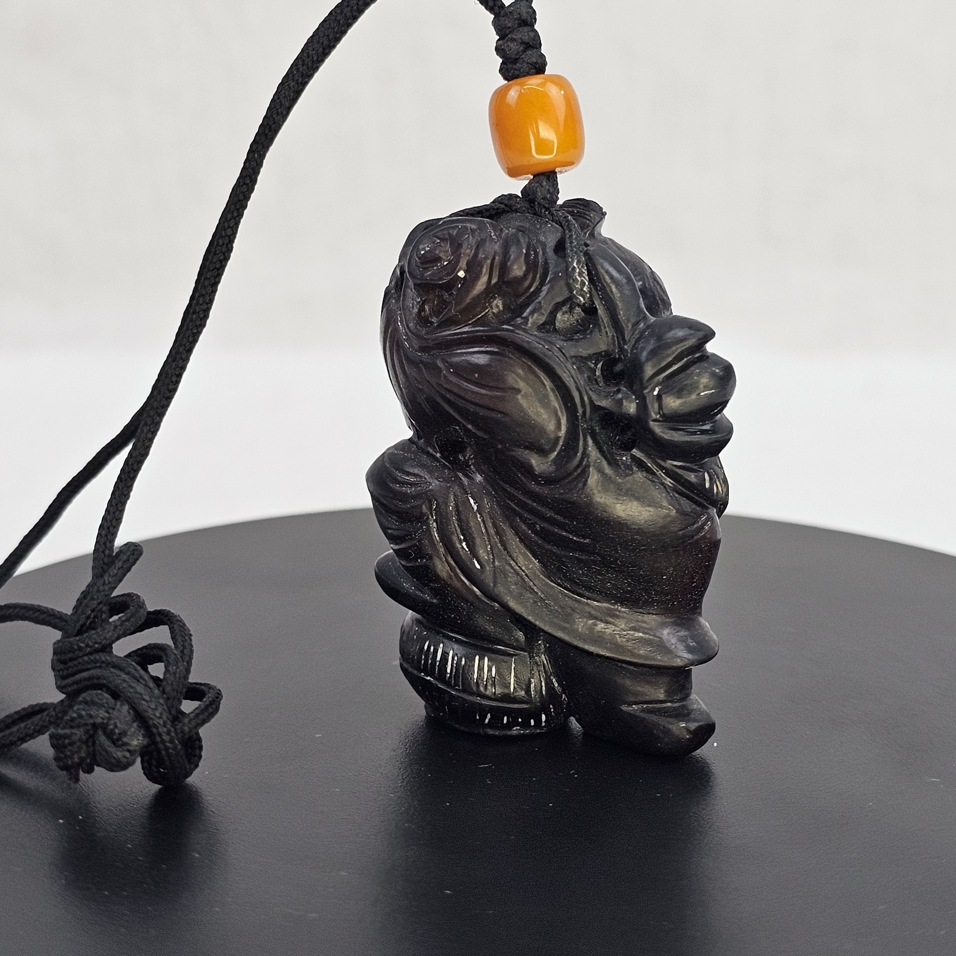 Qing Period Nephrite Jade Little Boy & Lotus Twig Carving (7)
