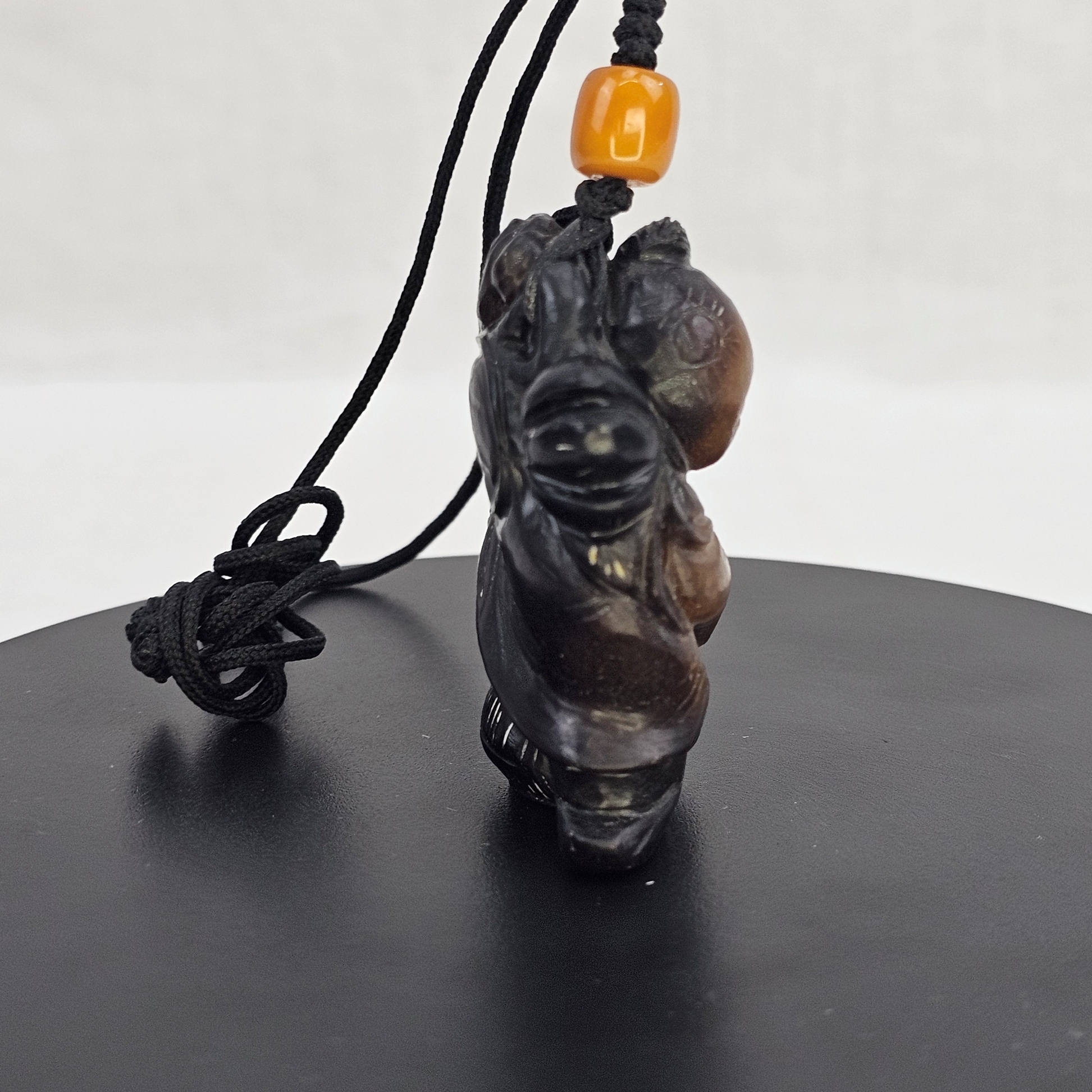 Qing Period Nephrite Jade Little Boy & Lotus Twig Carving (8)