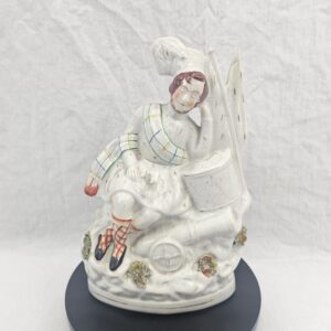 Victorian Staffordshire Flatback Figure of a Sleeping Soldier - 'The Soldier's Dream', c.1856–1865