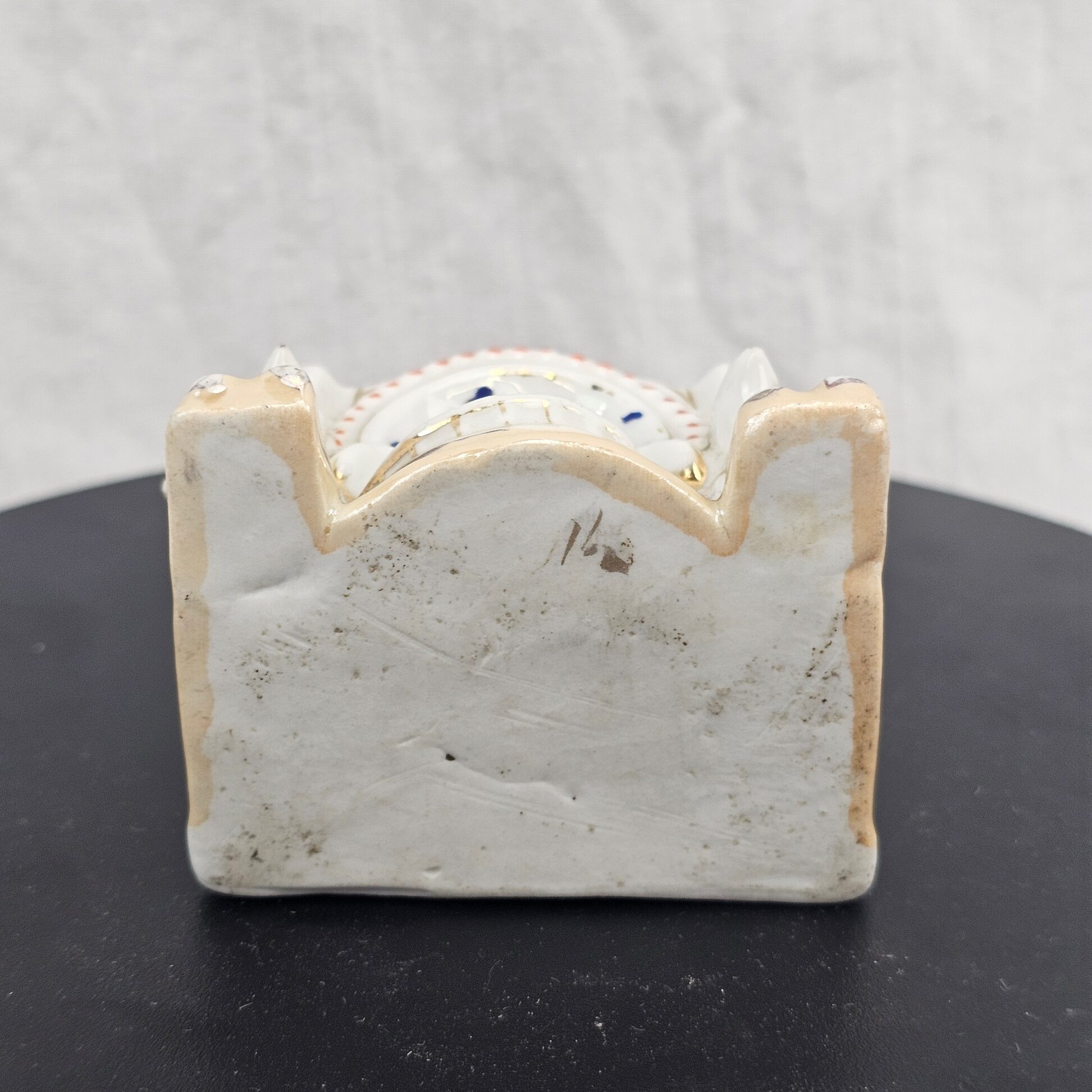 Victorian Continental Harlequin Figure Porcelain Pocket Watch Holder , c (12)