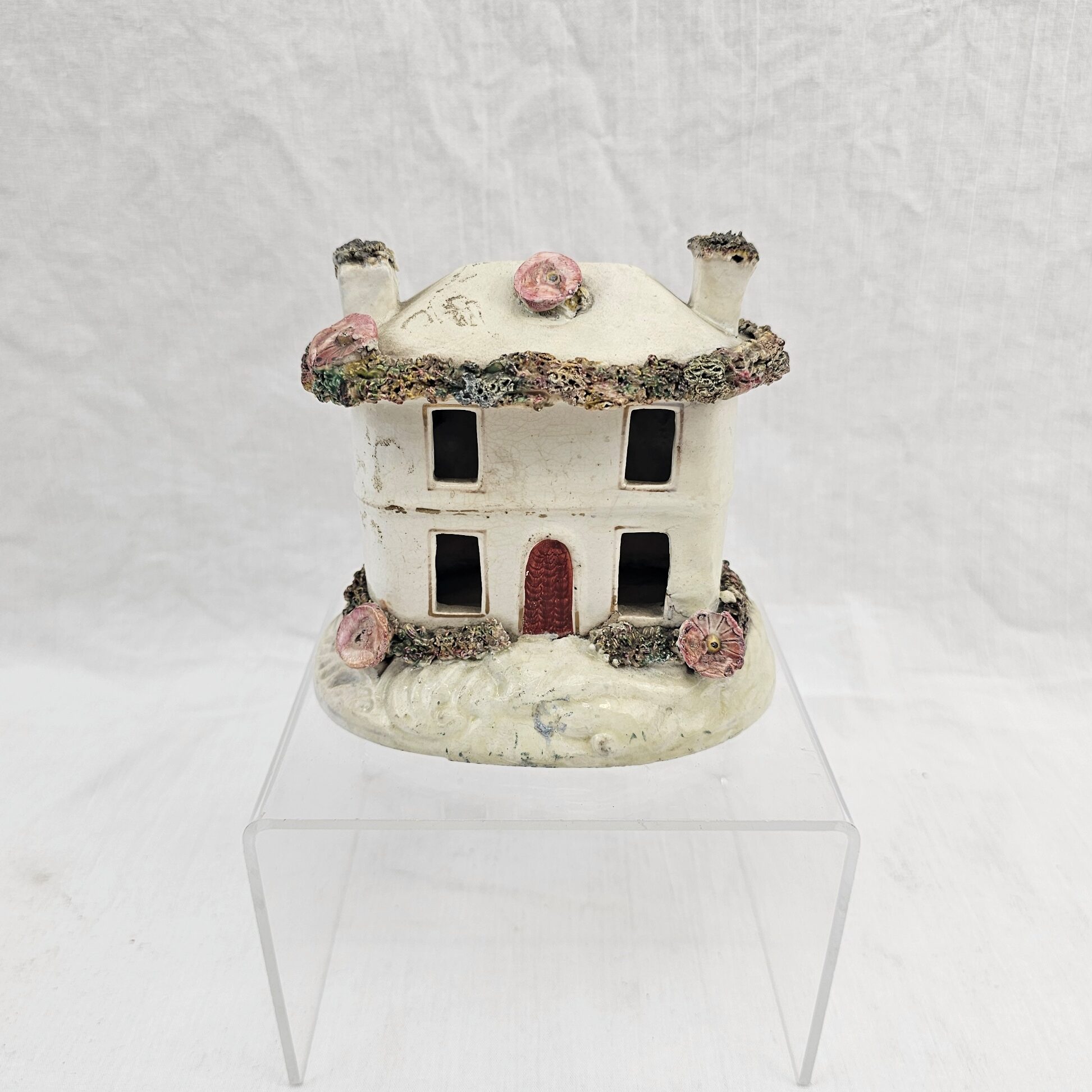 c1860 Victorian Staffordshire Cottage Pastille Burner 1