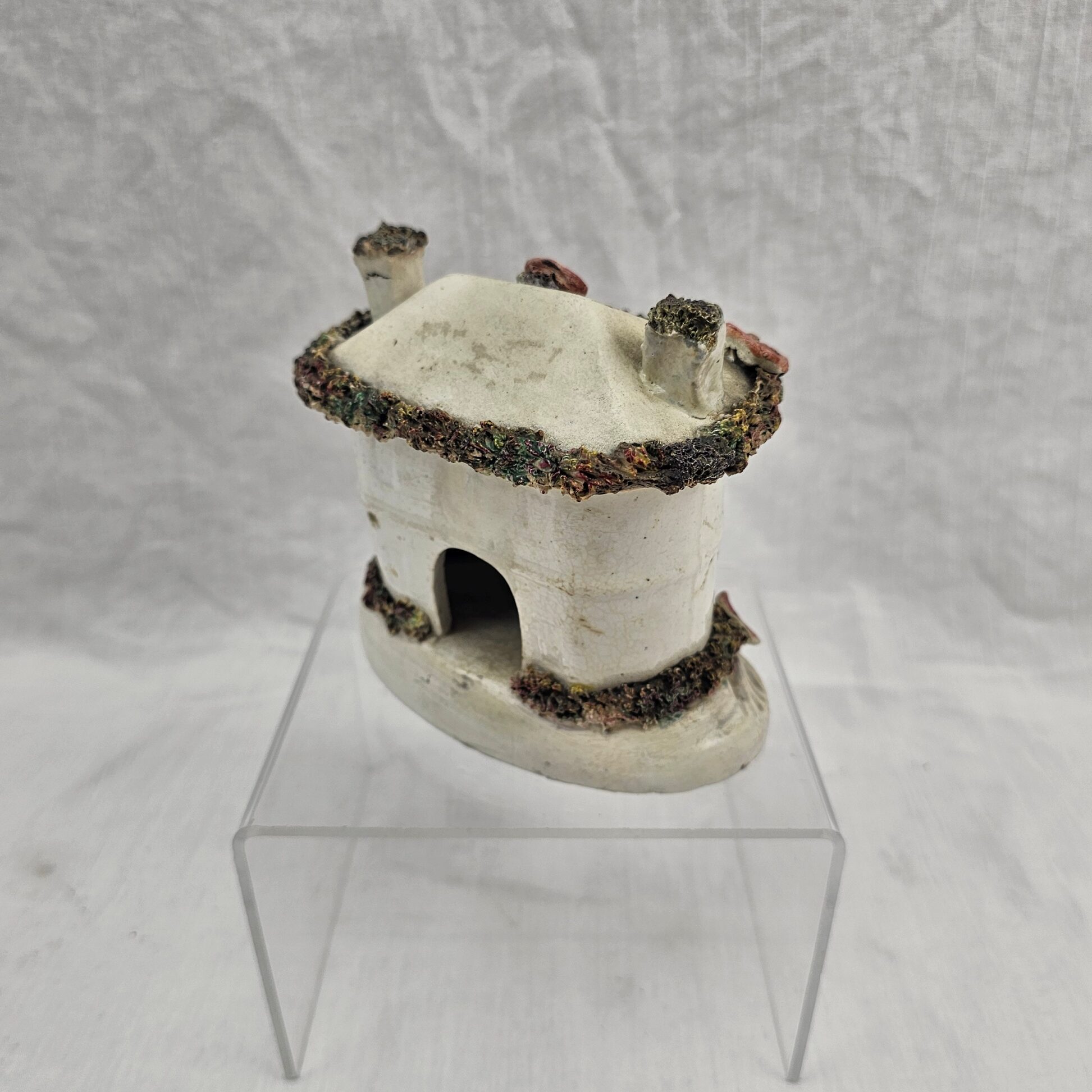 c1860 Victorian Staffordshire Cottage Pastille Burner 5