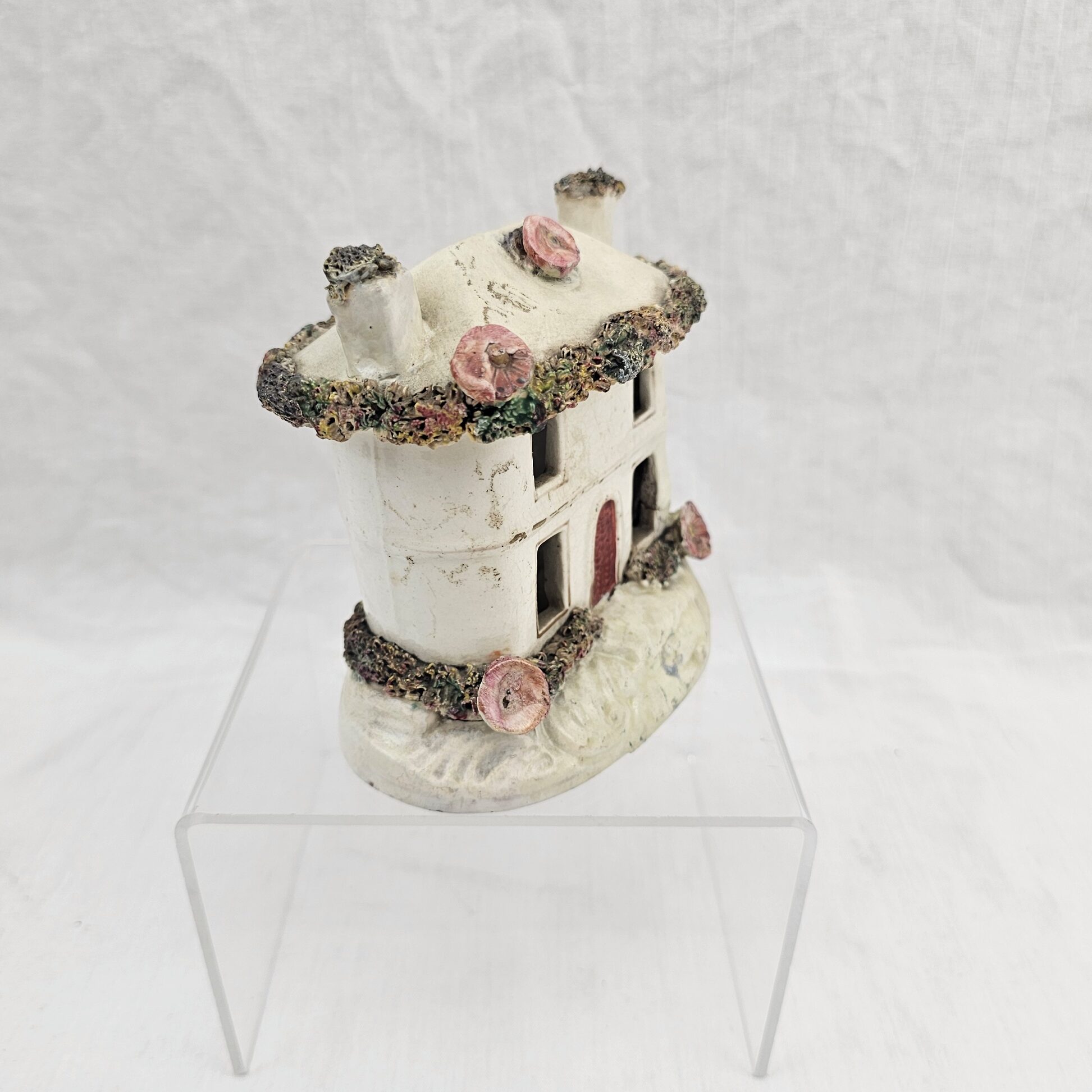 c1860 Victorian Staffordshire Cottage Pastille Burner 6