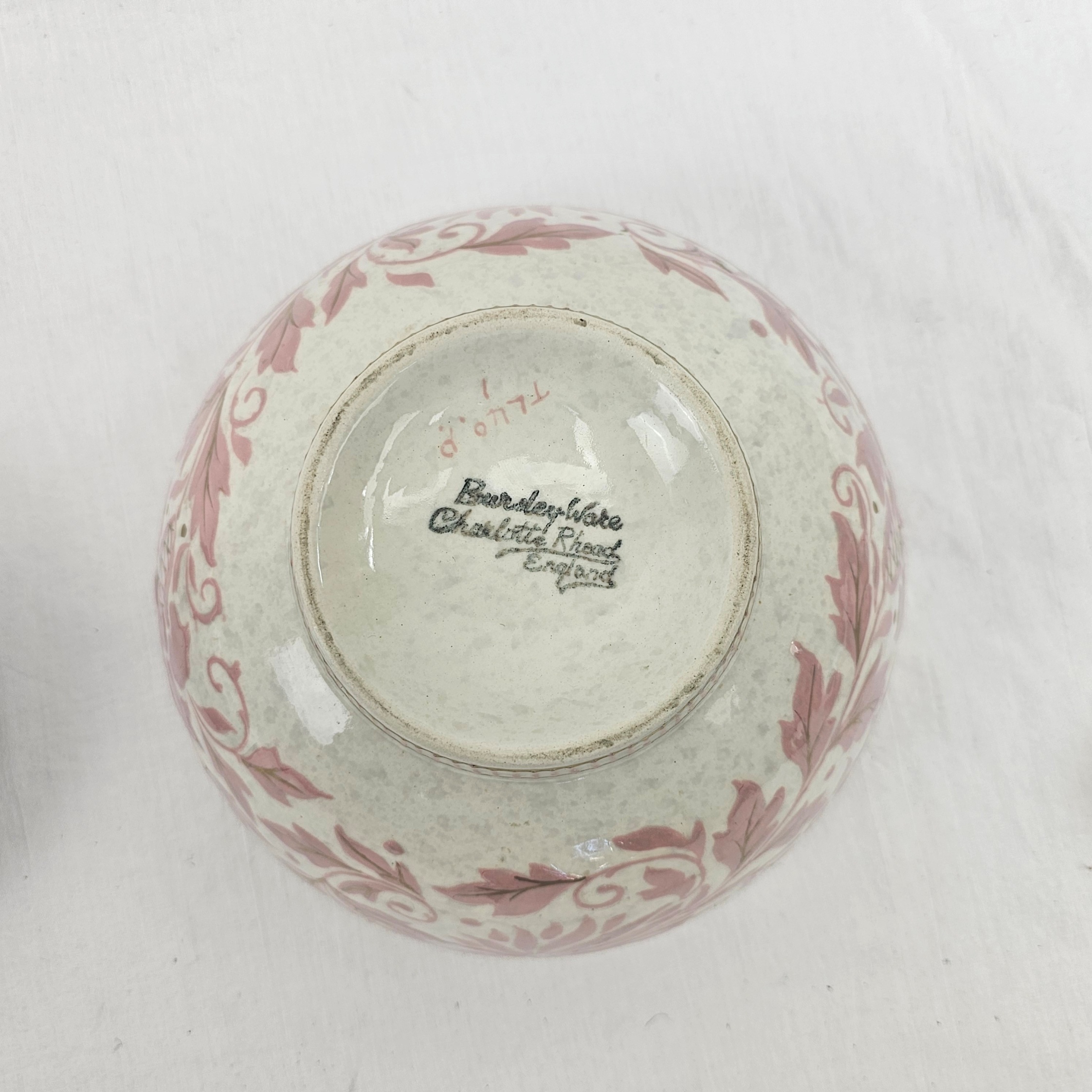 1940s Late Art Deco Charlotte Rhead Burleigh Ware Porcelain Bowl 7