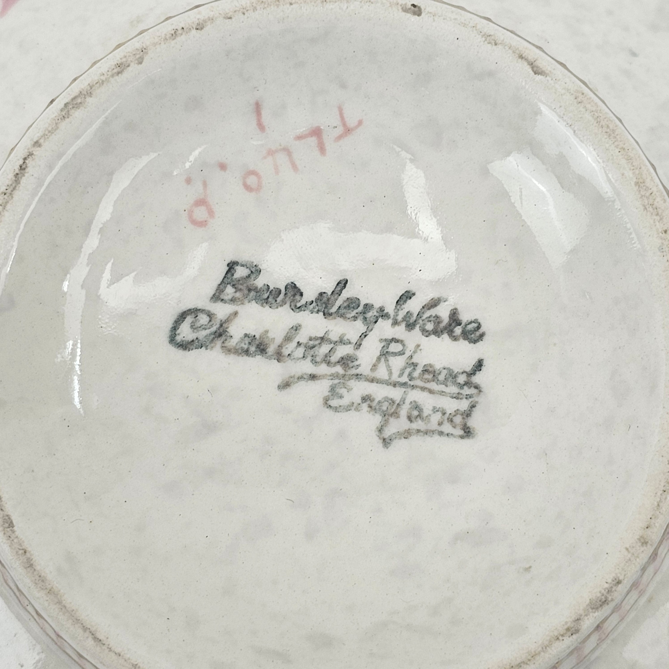1940s Late Art Deco Charlotte Rhead Burleigh Ware Porcelain Bowl 8