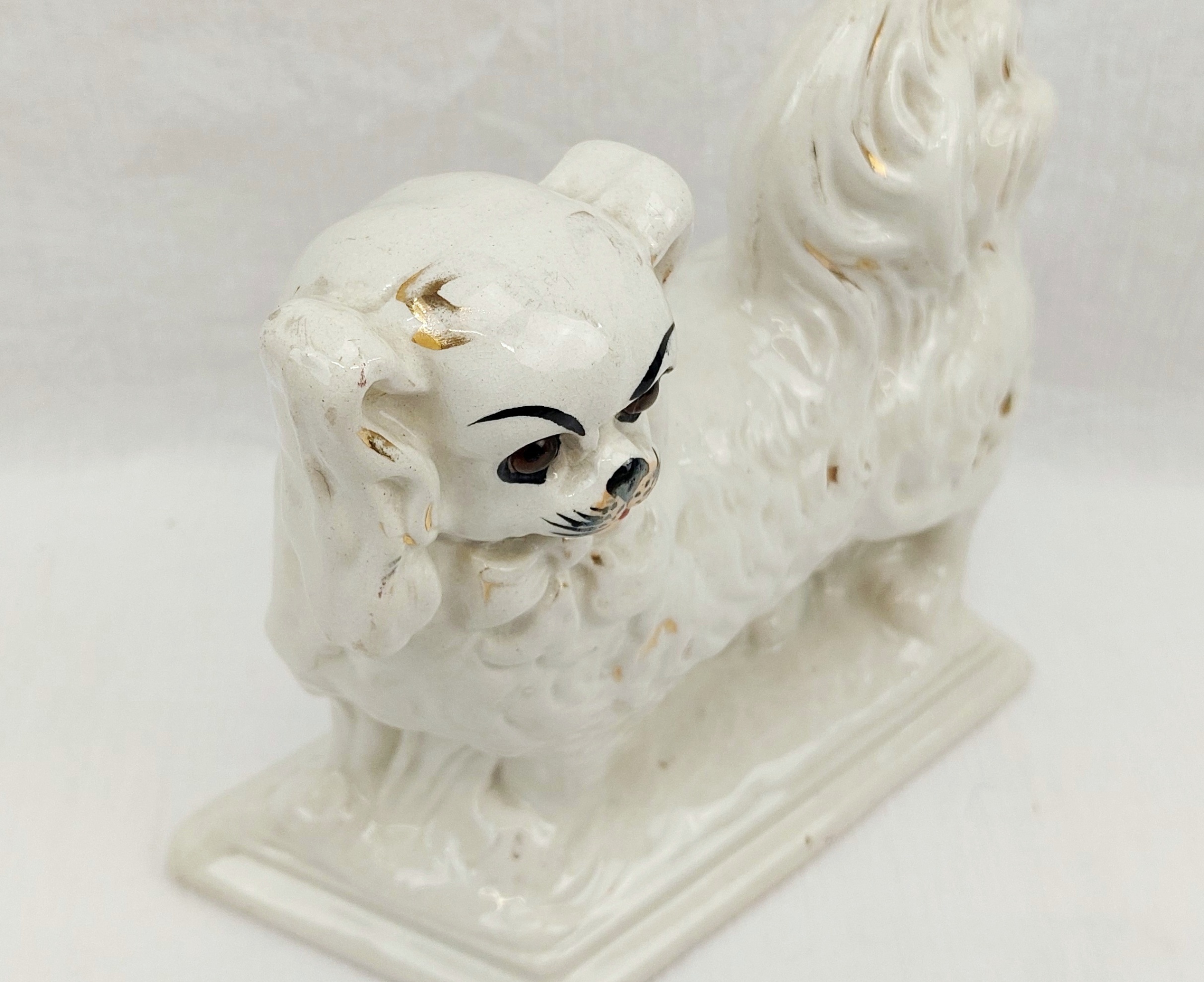 Antique Staffordshire Pekinese Wally Dog 5