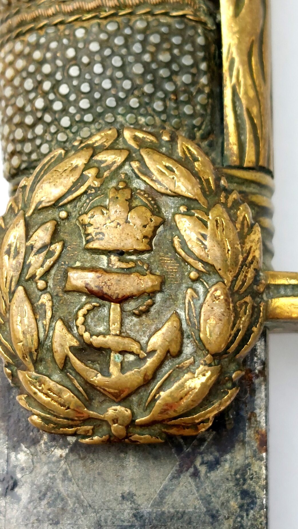 British, Early 20th Century, Royal Navy Officer’s Short Sword Dirk by Gieves, Portsmouth & London (19)