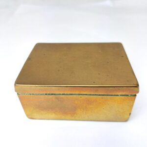 British, Early to Mid 20th Century, Plain Brass Rectangular Tobacco / Trinket Box