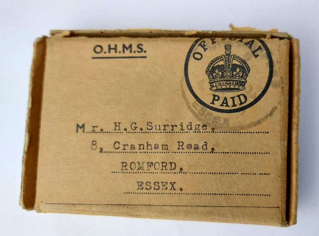 British, WW2, Defence Medal with Original Issue Box and Paperwork to H ...