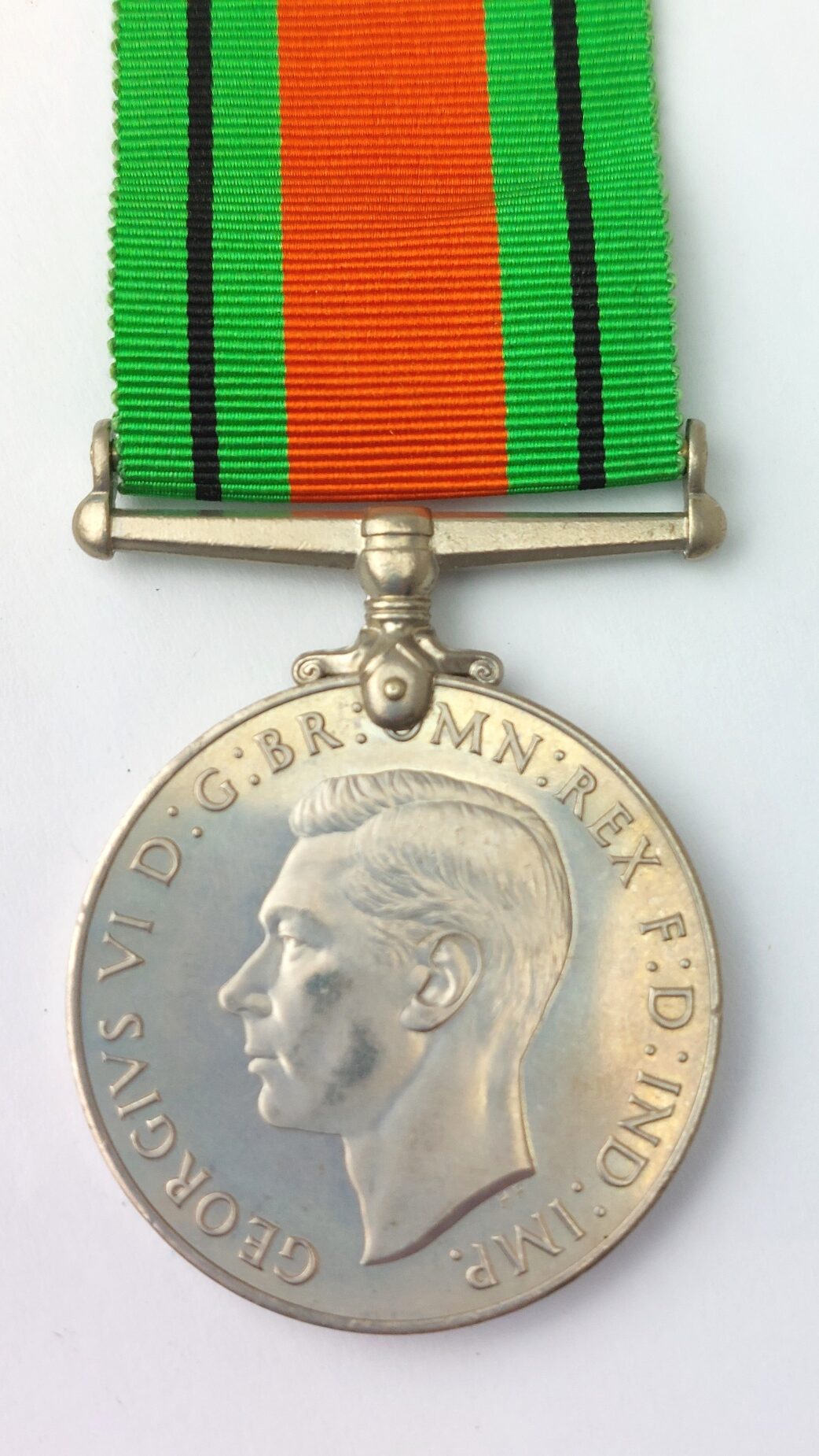 British, WW2, Defence Medal with Original Issue Box and Paperwork to H.G. Surridge of R (8)
