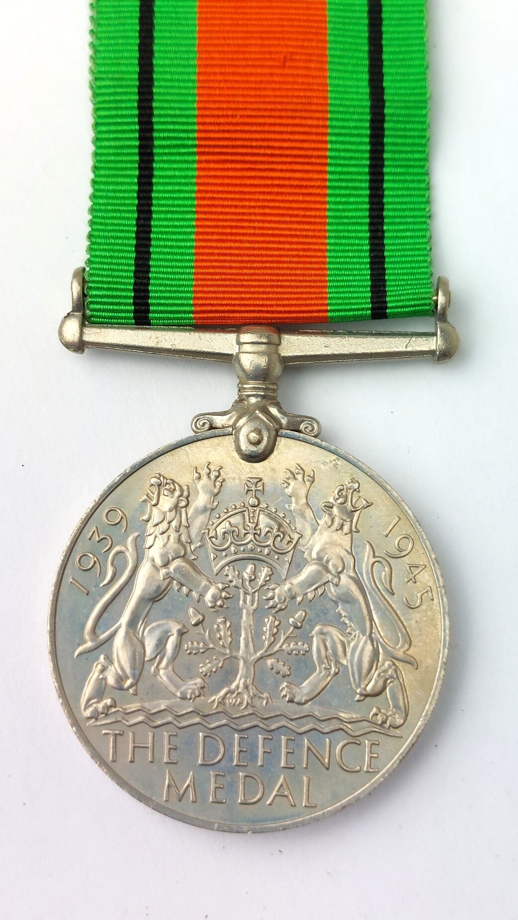British, WW2, Defence Medal with Original Issue Box and Paperwork to H.G. Surridge of R (9)