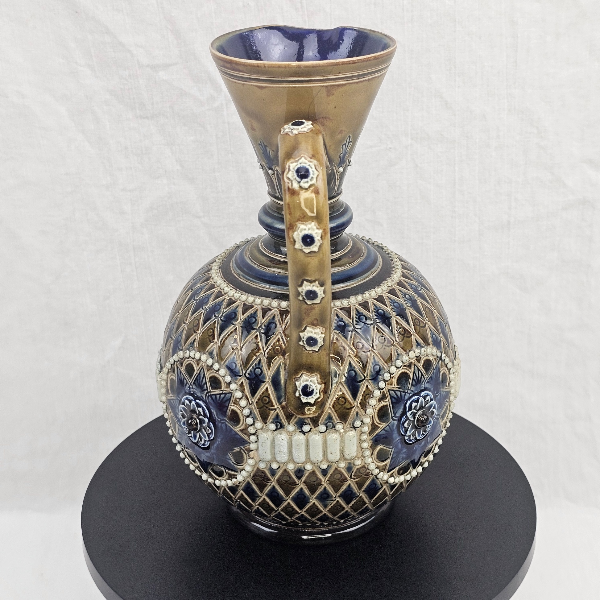 Embossed 1869-1872 Doulton Lambeth Ware Stoneware Ewer By Eliza Martin 9