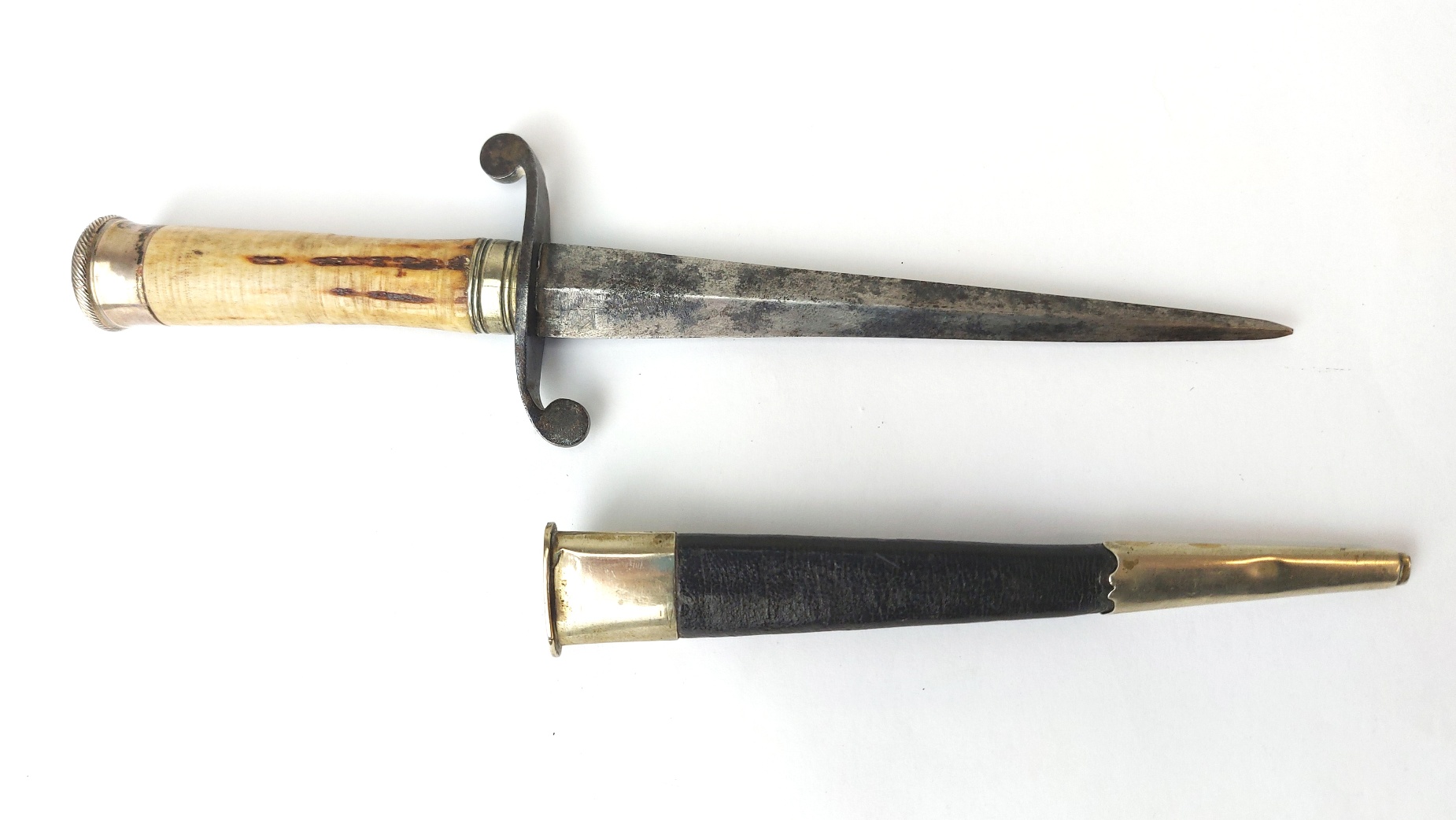 European, c.1900, Stiletto Dagger with Sheath