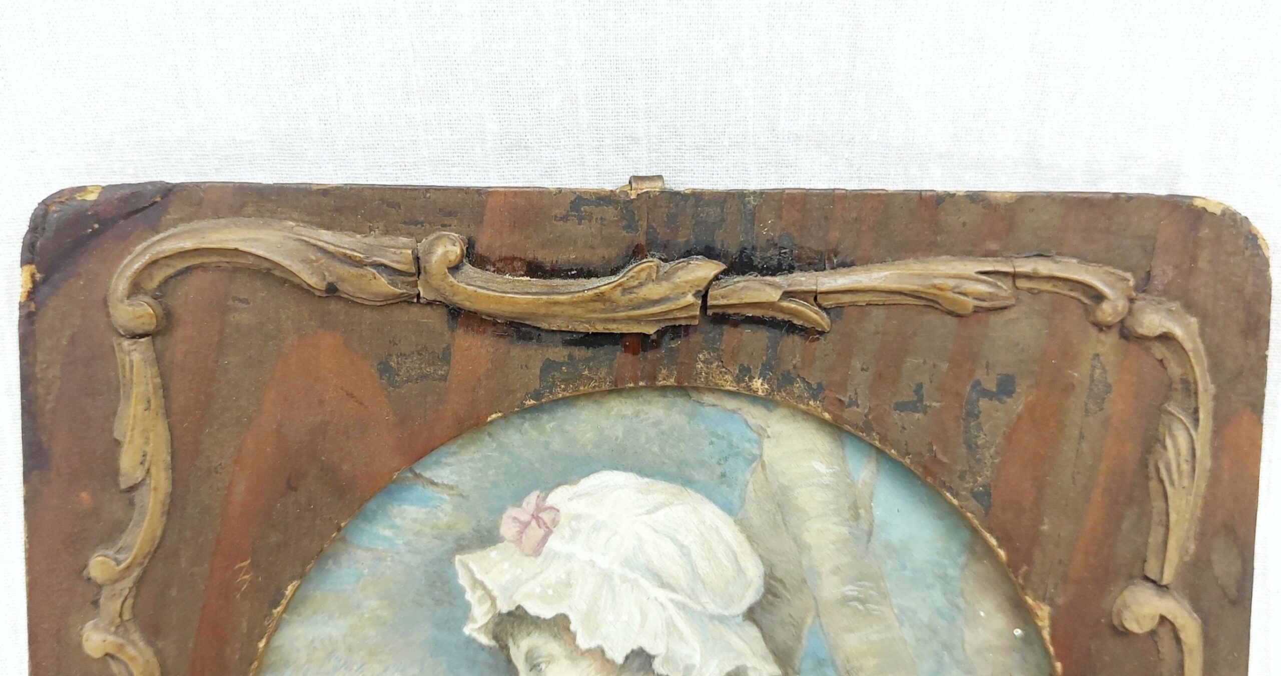Framed Victorian Watercolour Of A Young Girl 4