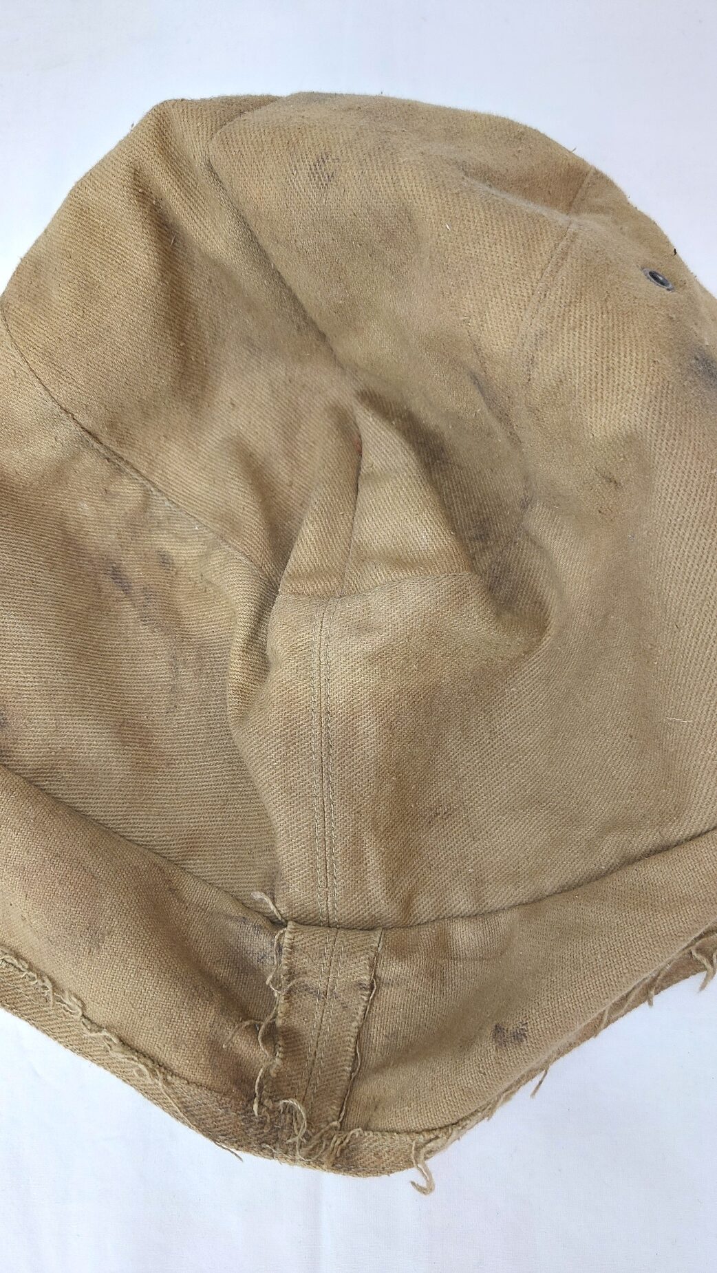 German, WW2, Deutsches Afrikakorps (DAK) Artillery Tropical Field Cap (M40 Feldmütze), Denazified, Palm Tree Marked, Size 55 & Dated 1942 - Image 10