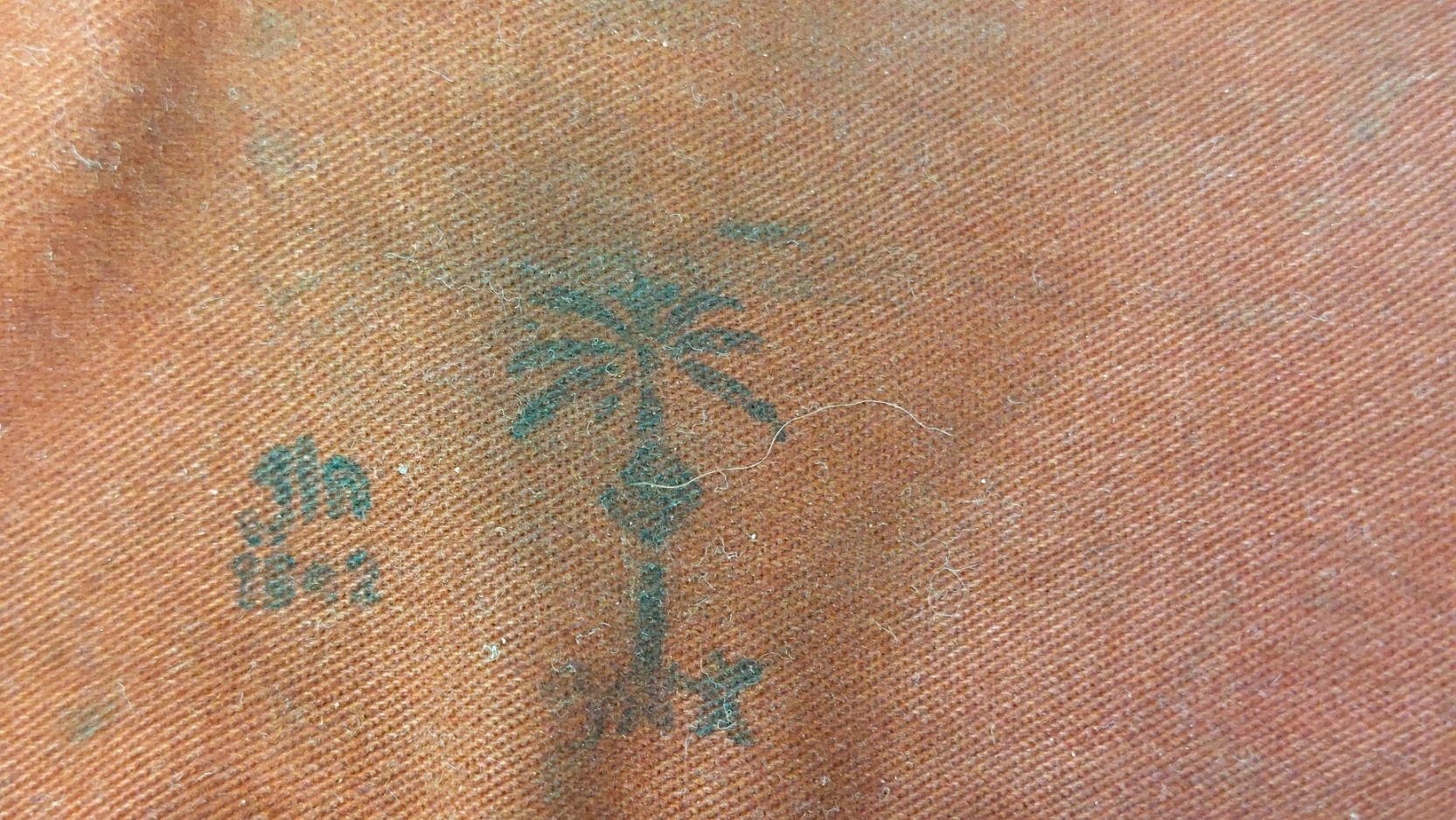 German, WW2, Deutsches Afrikakorps (DAK) Artillery Tropical Field Cap (M40 Feldmütze), Denazified, Palm Tree Marked, Size 55 & Dated 1942 - Image 13