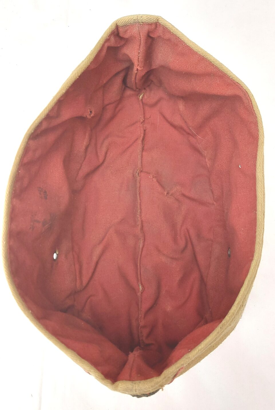 German, WW2, Deutsches Afrikakorps (DAK) Artillery Tropical Field Cap (M40 Feldmütze), Denazified, Palm Tree Marked, Size 55 & Dated 1942 - Image 11