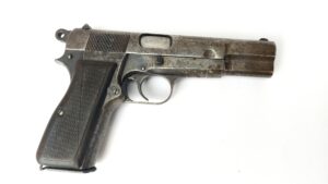 German, WW2, Occupation FN Browning Hi-Power (GP-35) Semi-Automatic Pistol, WaA140 Waffenamt Marked, Belgium, EU Deactivated