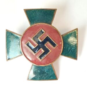 German, Pre-WW2 - c.1930s, NSDAP / Political Organisation Screw-Back Membership or Service Style Badge / Award, enamelled cross form